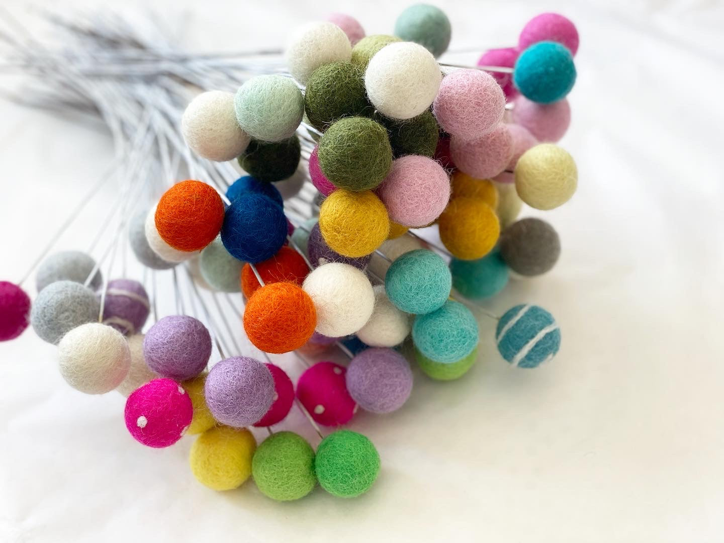 Pom-pom Flowers - Bunch of 15