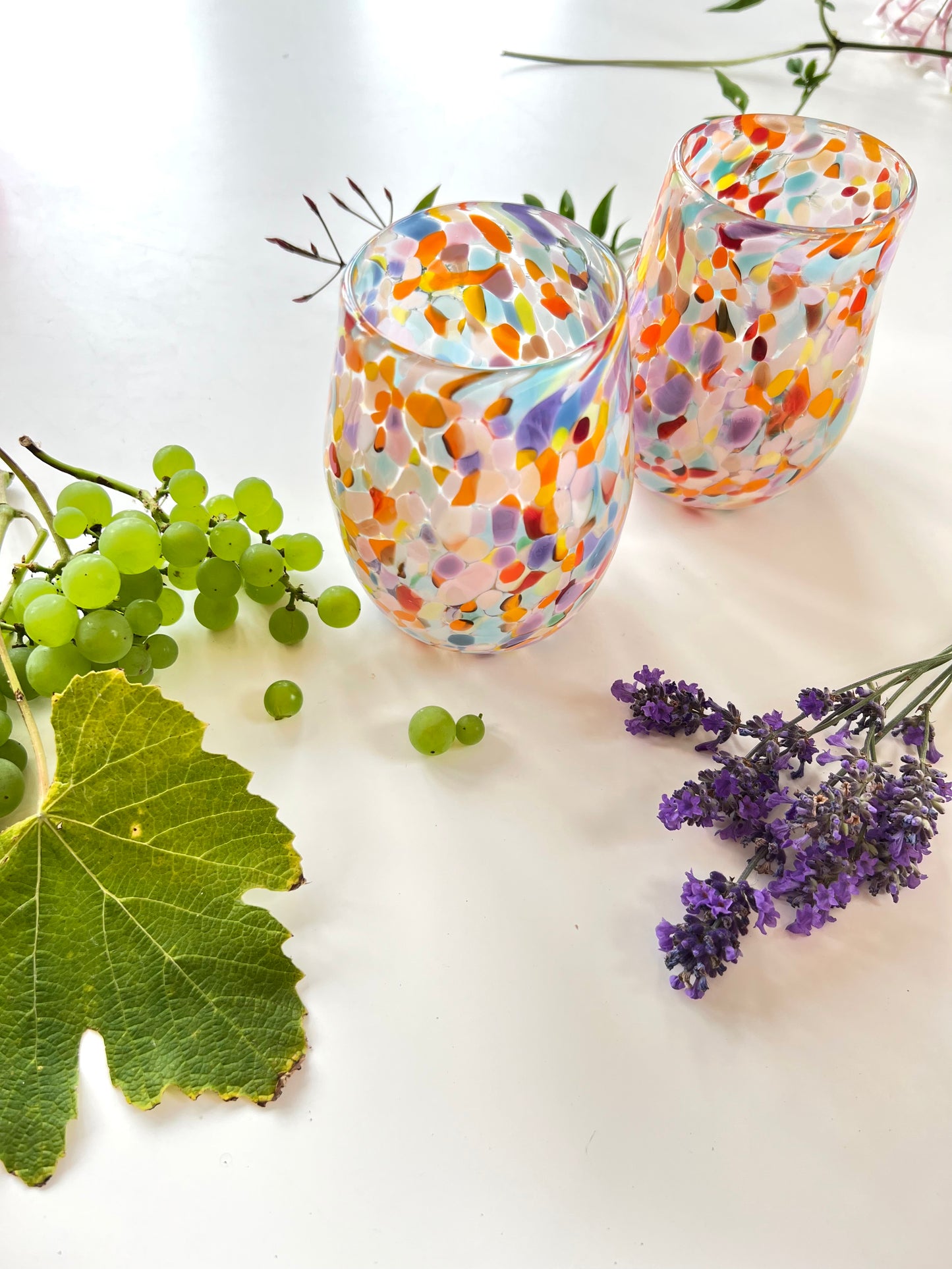 Handblown Glass Tumbler - Water Lily