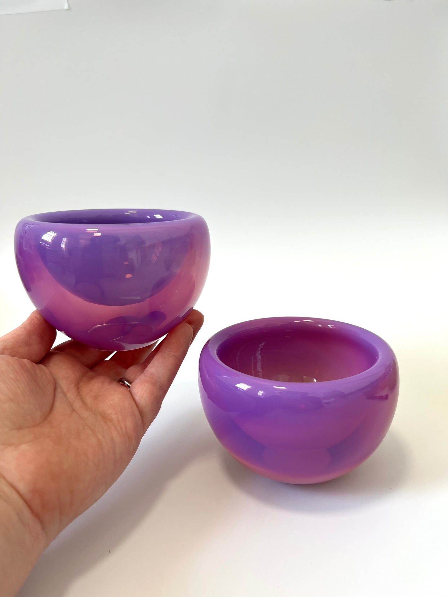 Handblown Glass Mini "Fulvio" Bowl - Royal Purple