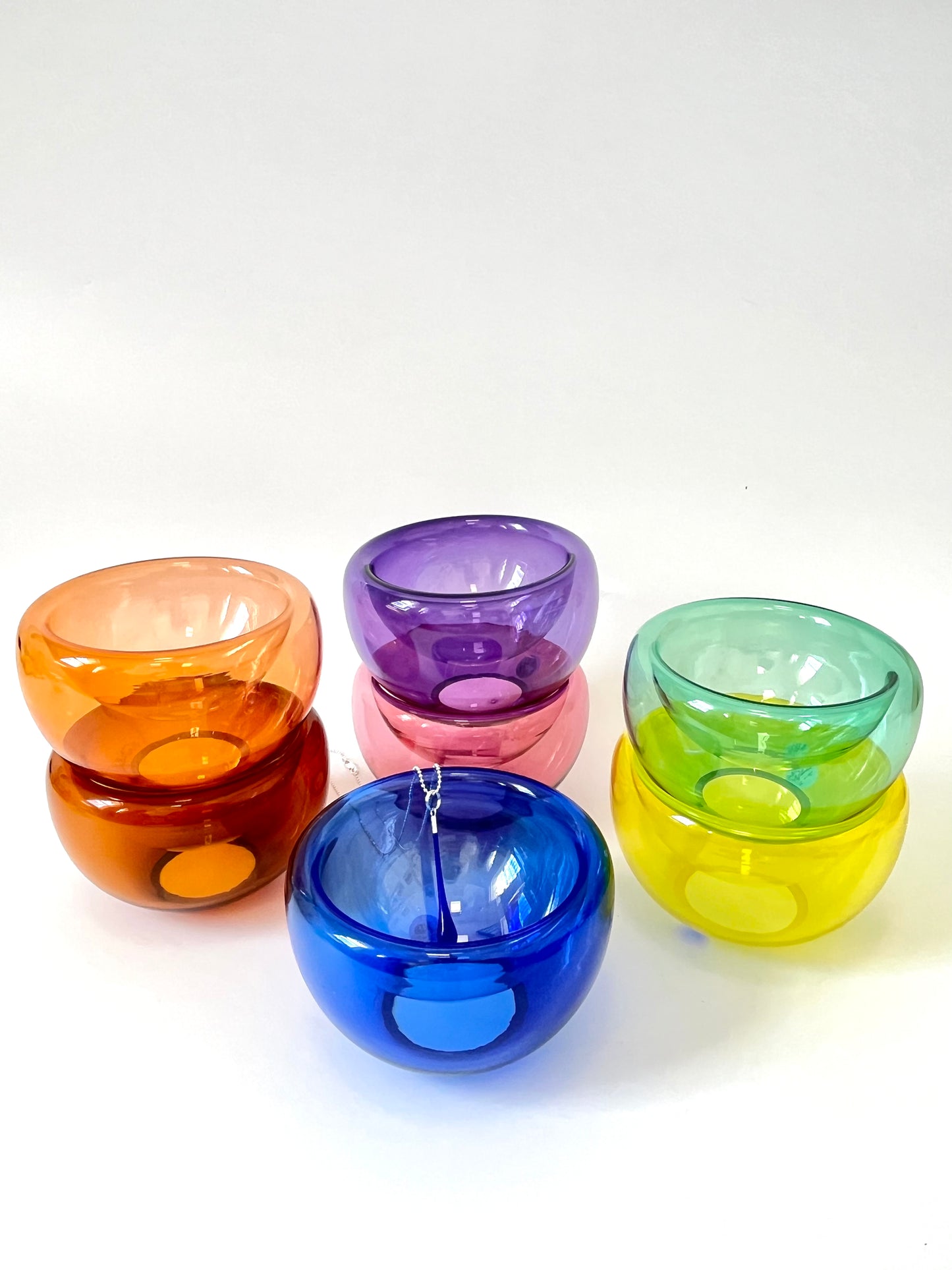 Handblown Glass Mini "Fulvio" Bowl - Mountain Blue