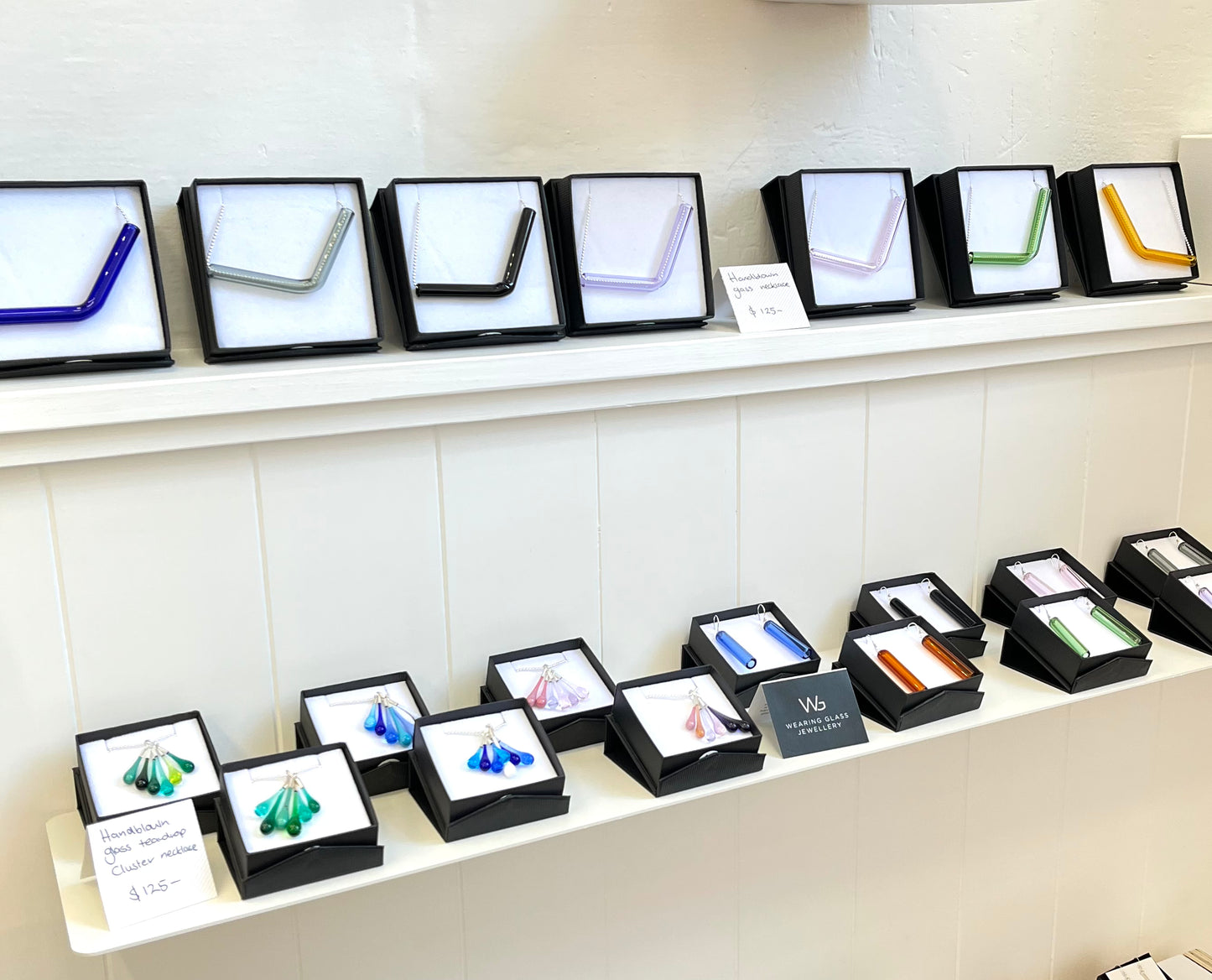 Glass Angle Necklace - Amber