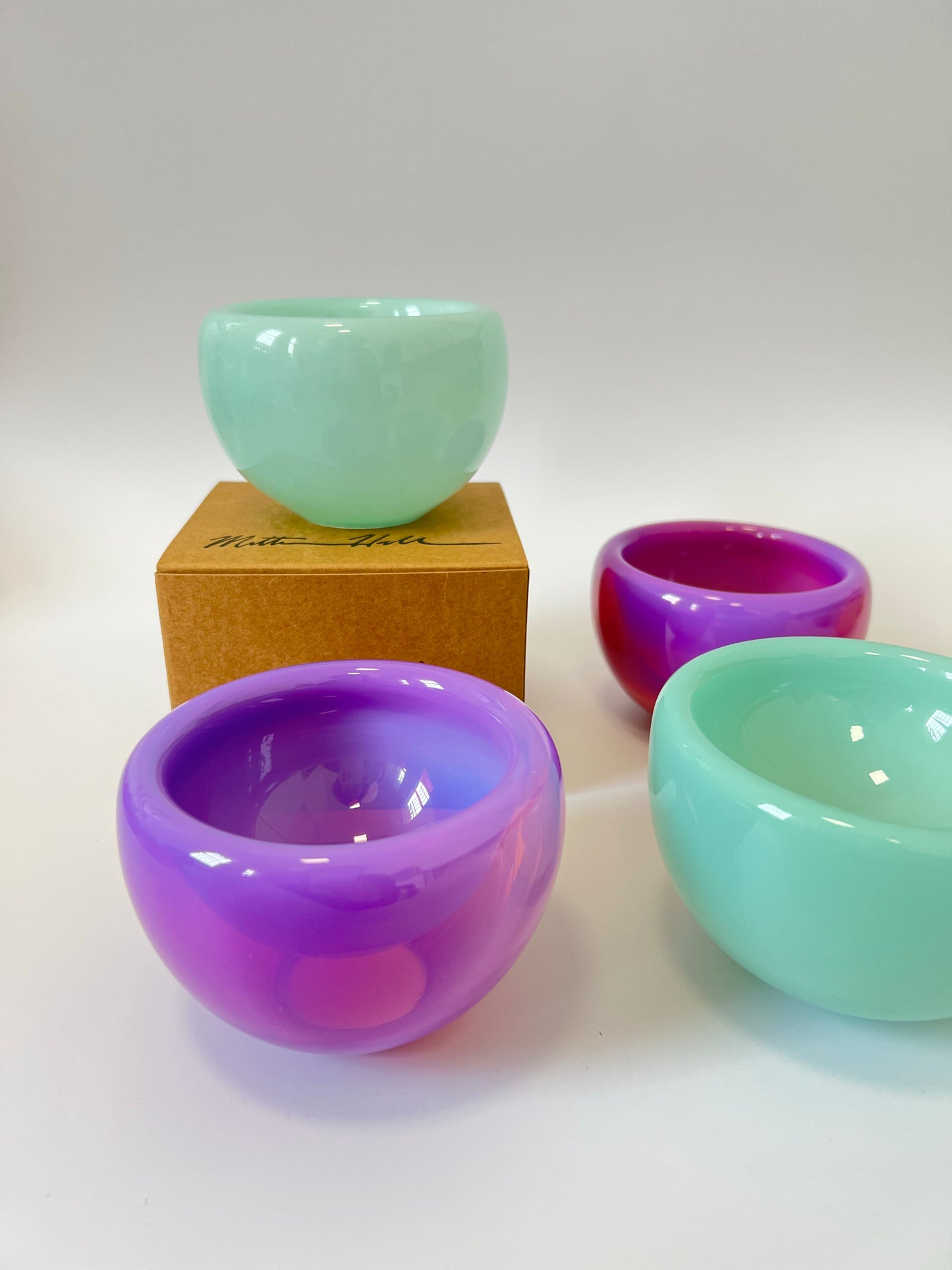 Handblown Glass Mini "Fulvio" Bowl - Duck Egg
