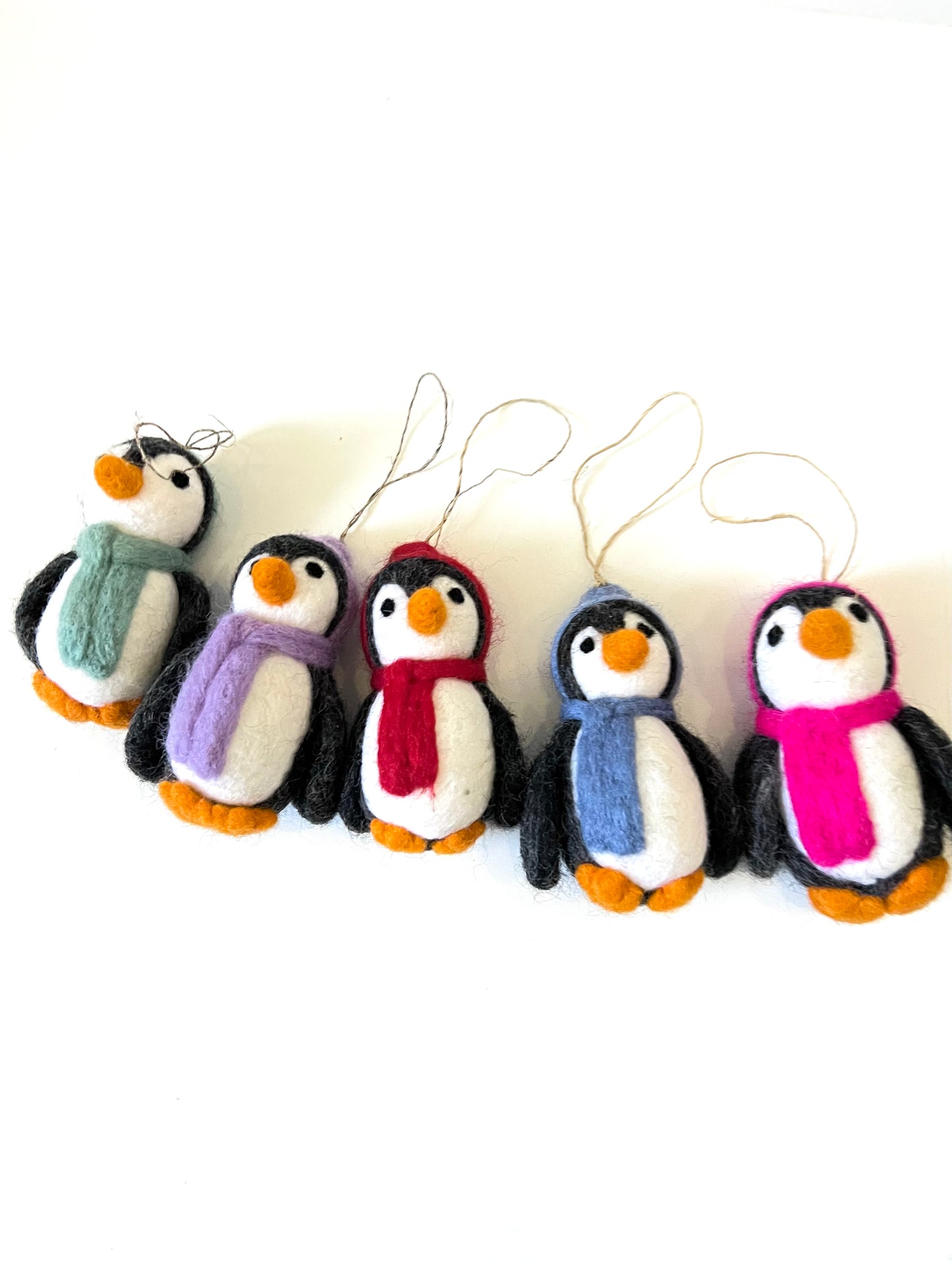 Felted Wool Penguin - Red