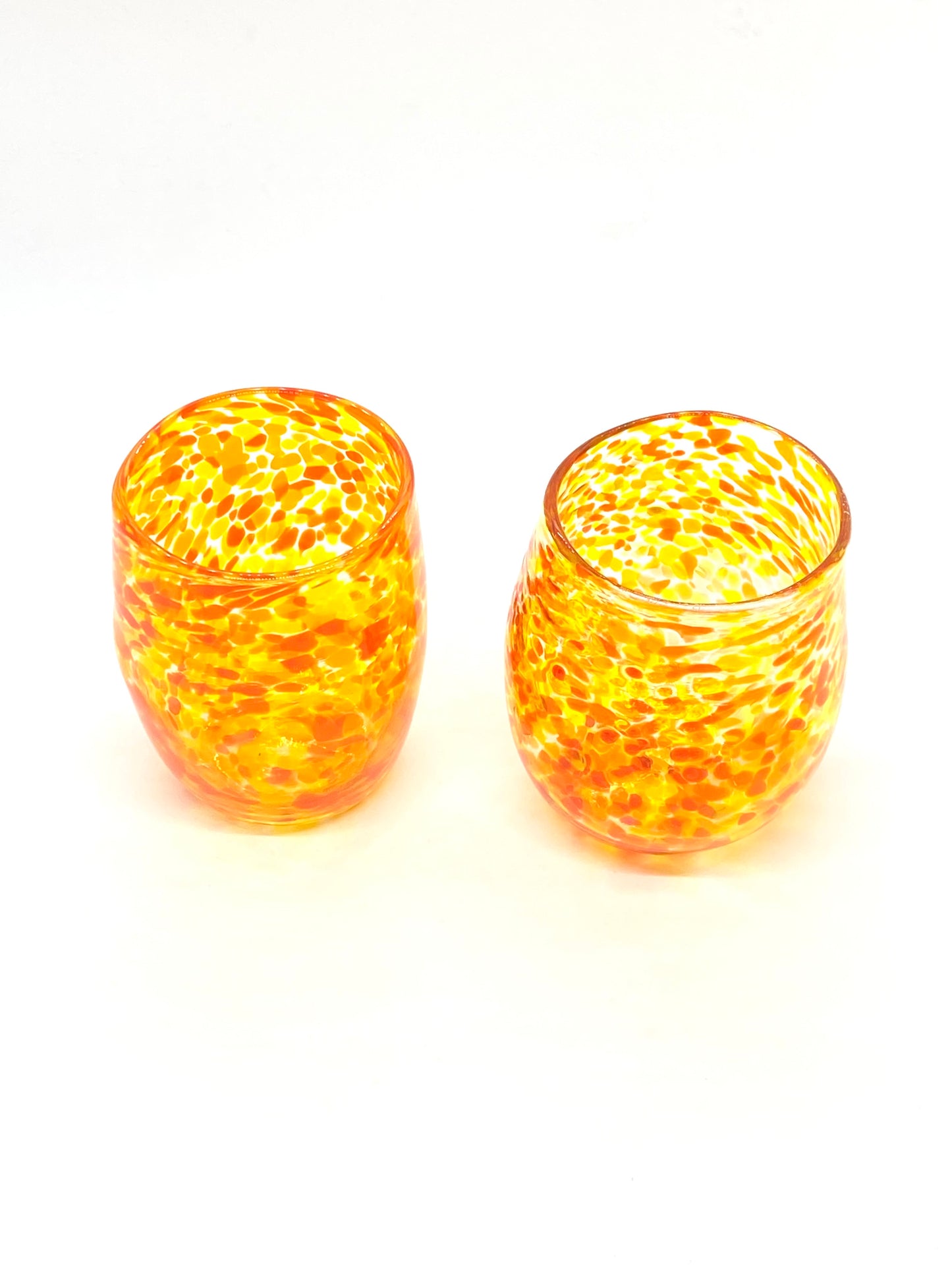Handblown Glass Tumbler - Oranges & Lemons