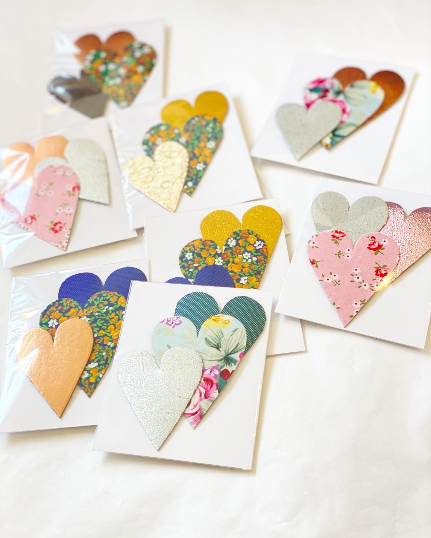 Fabric Heart Magnets