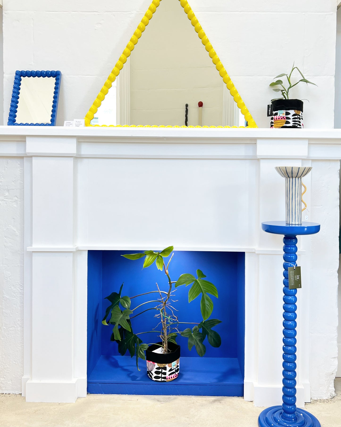 Plinth Plant Stand - Half Resolution Blue
