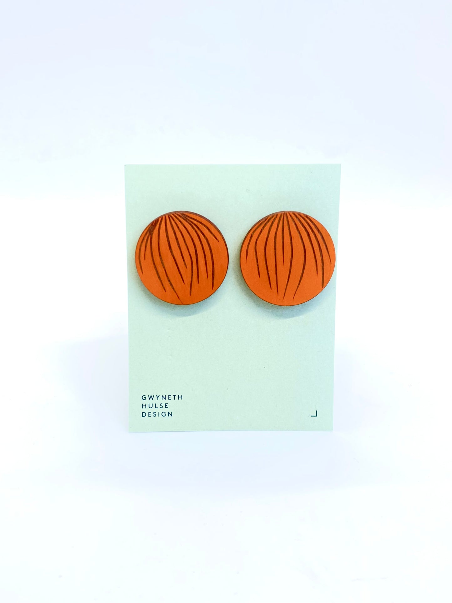 Statement Studs - Orange
