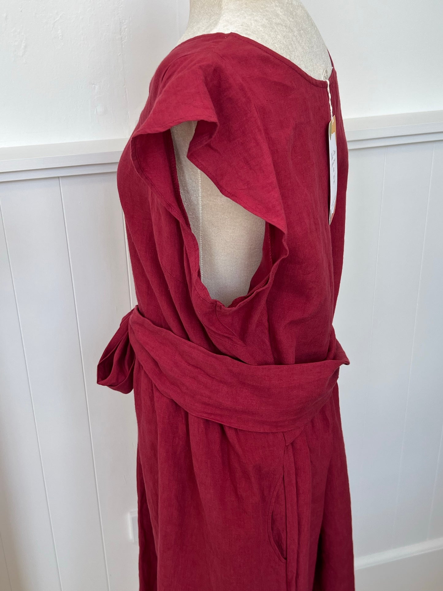 "Mollie" Dress - Plum Linen
