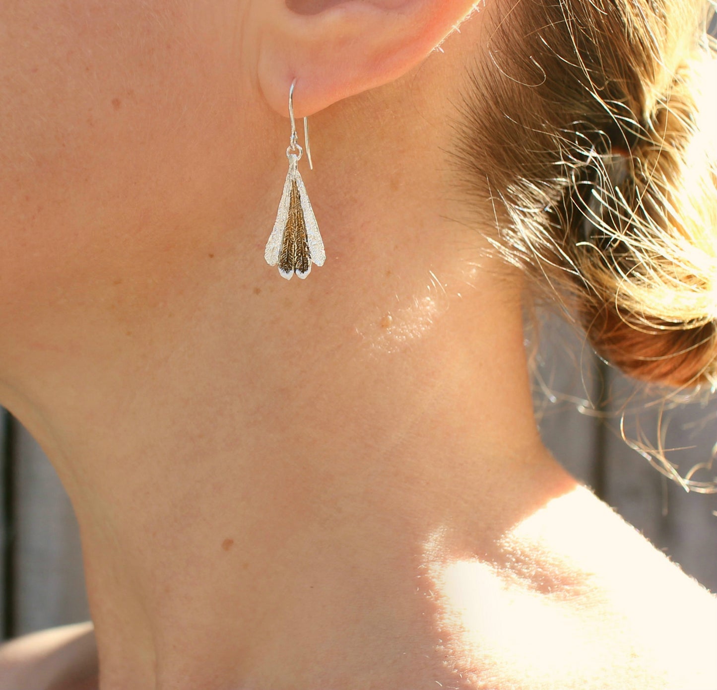 Piwakawaka Feather Earrings