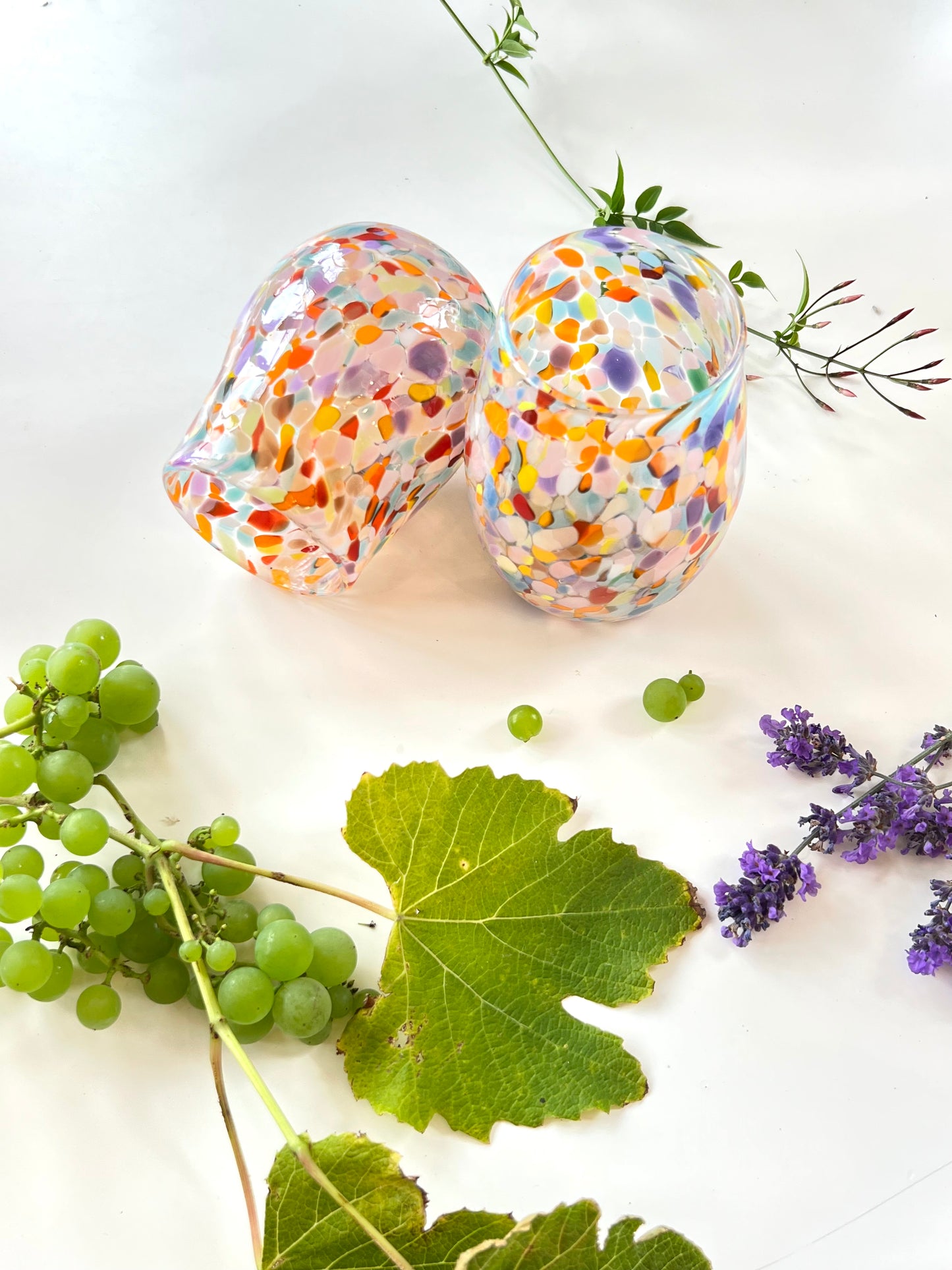 Handblown Glass Tumbler - Water Lily