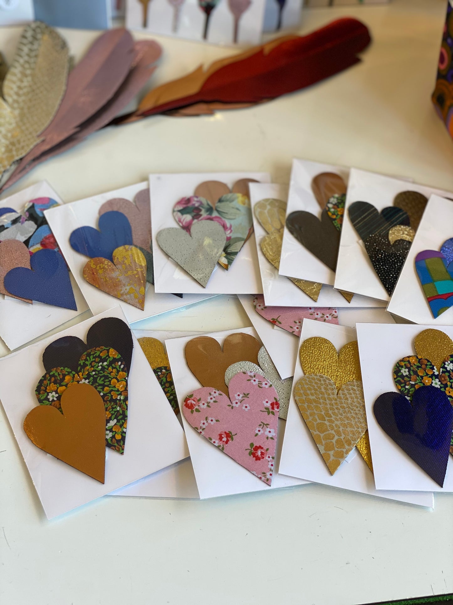 Fabric Heart Magnets