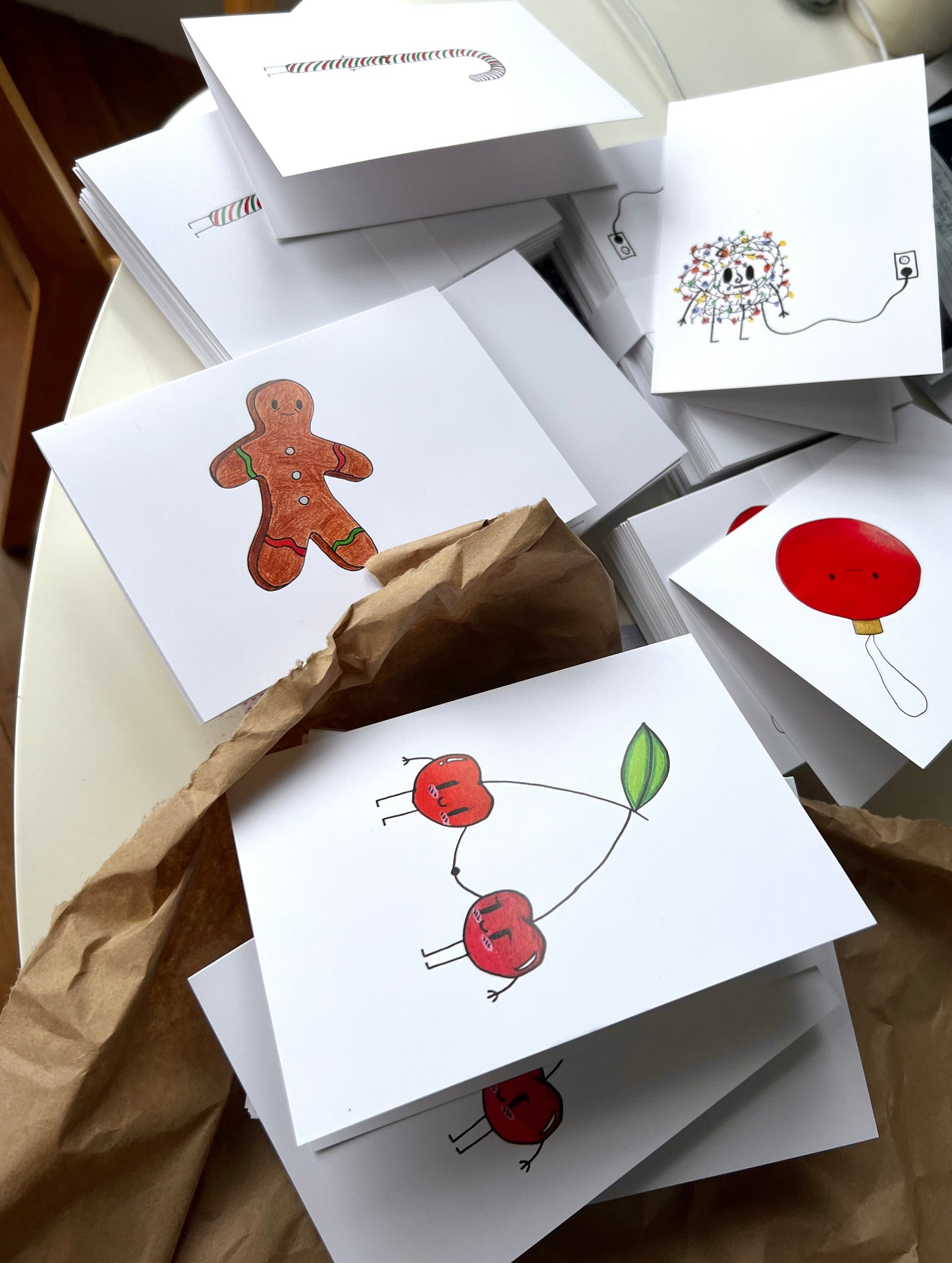 'Couple of Cheeries' - Illustrated Card by Jemimadidit