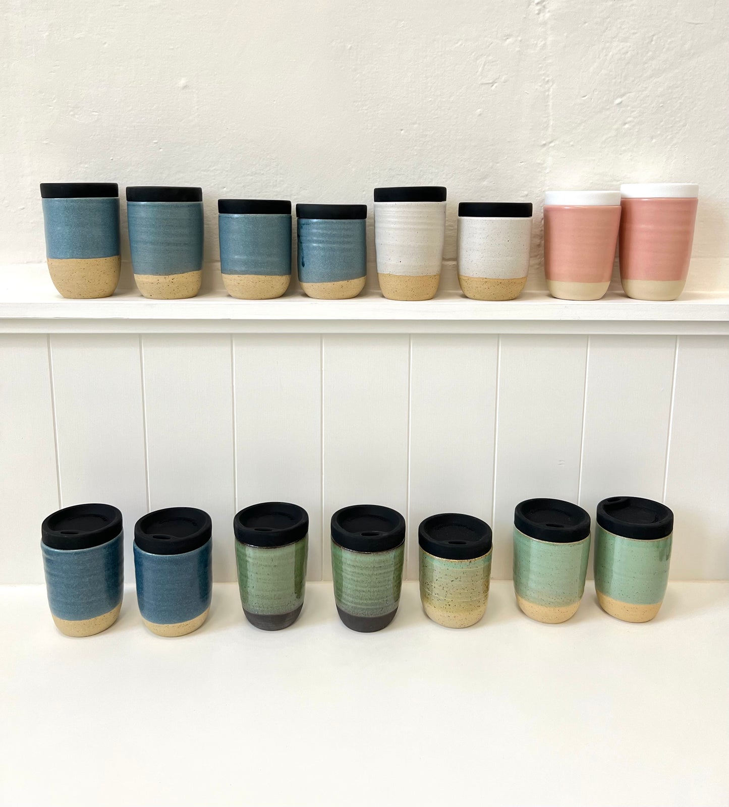 Ceramic Takeaway Cup - Dark Blue Denim