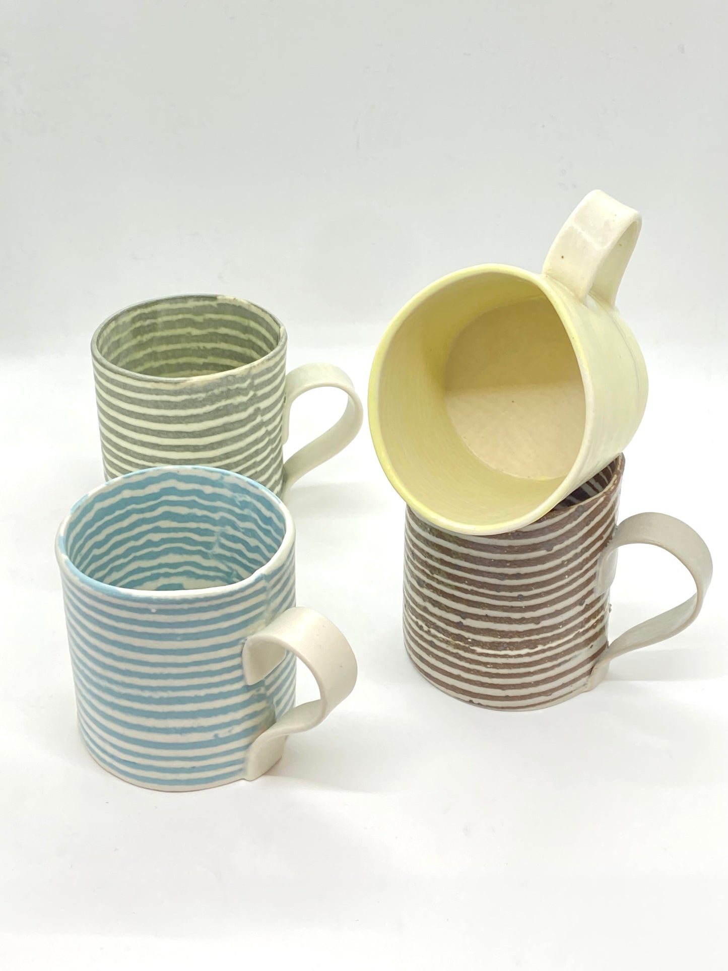 Ceramic Nerikomi Mug - Large - Light Blue