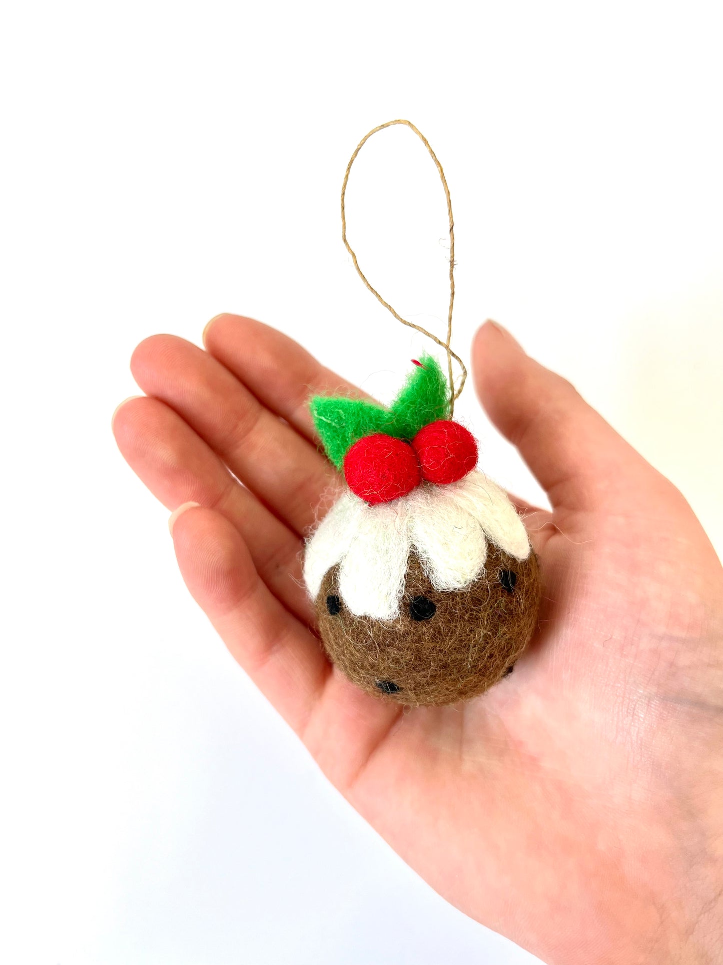 Felt Christmas Pudding Decoration