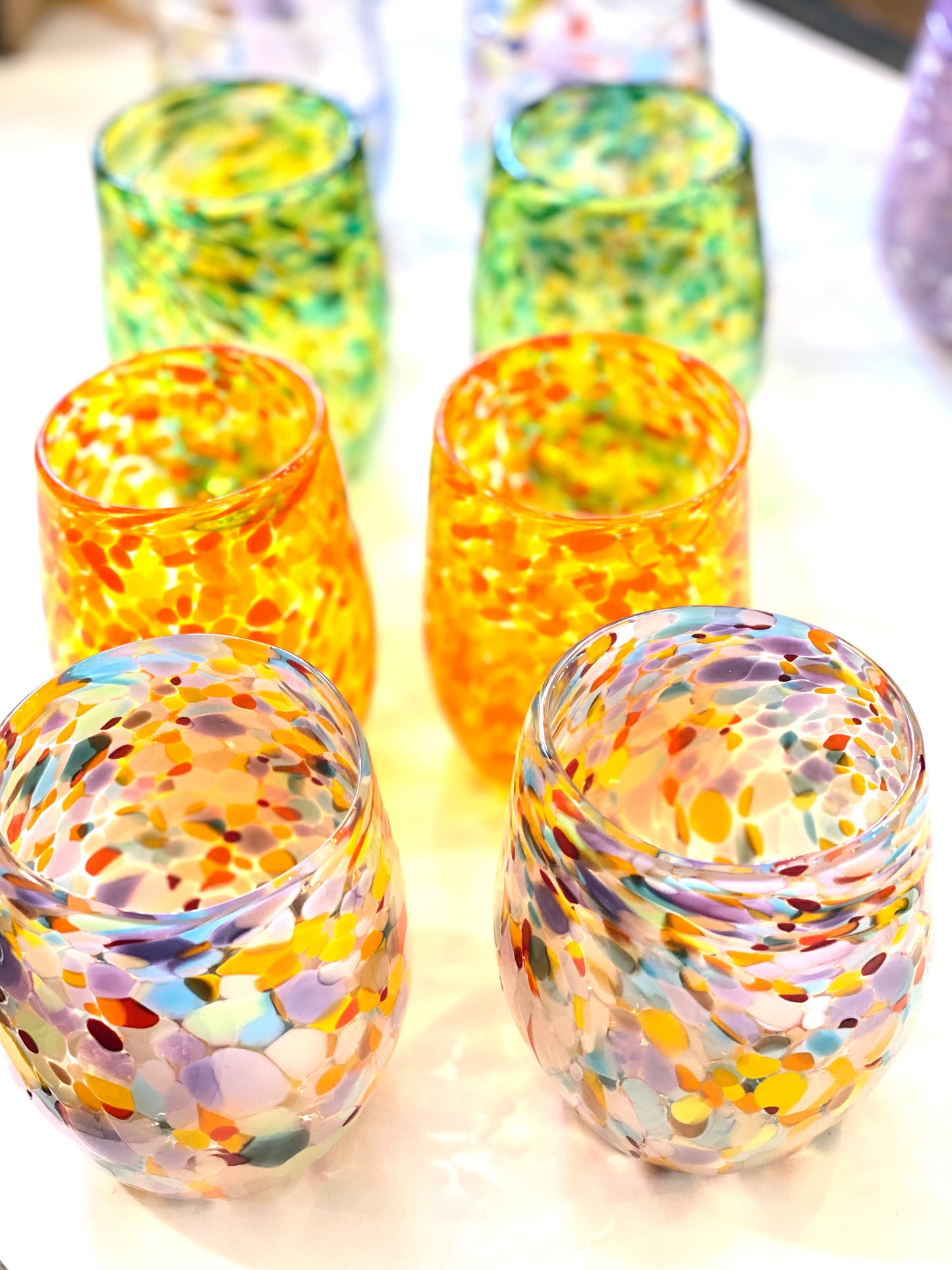 Handblown Glass Tumbler - Water Lily