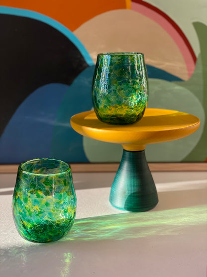 Handblown Glass Tumbler - Sea Green