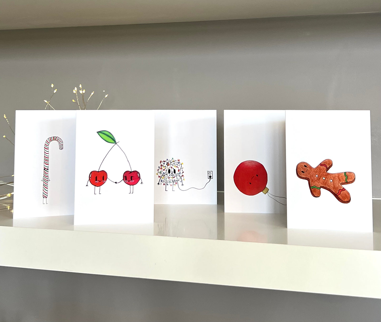 'Ornamental Attitude' - Illustrated Christmas Card by Jemimadidit