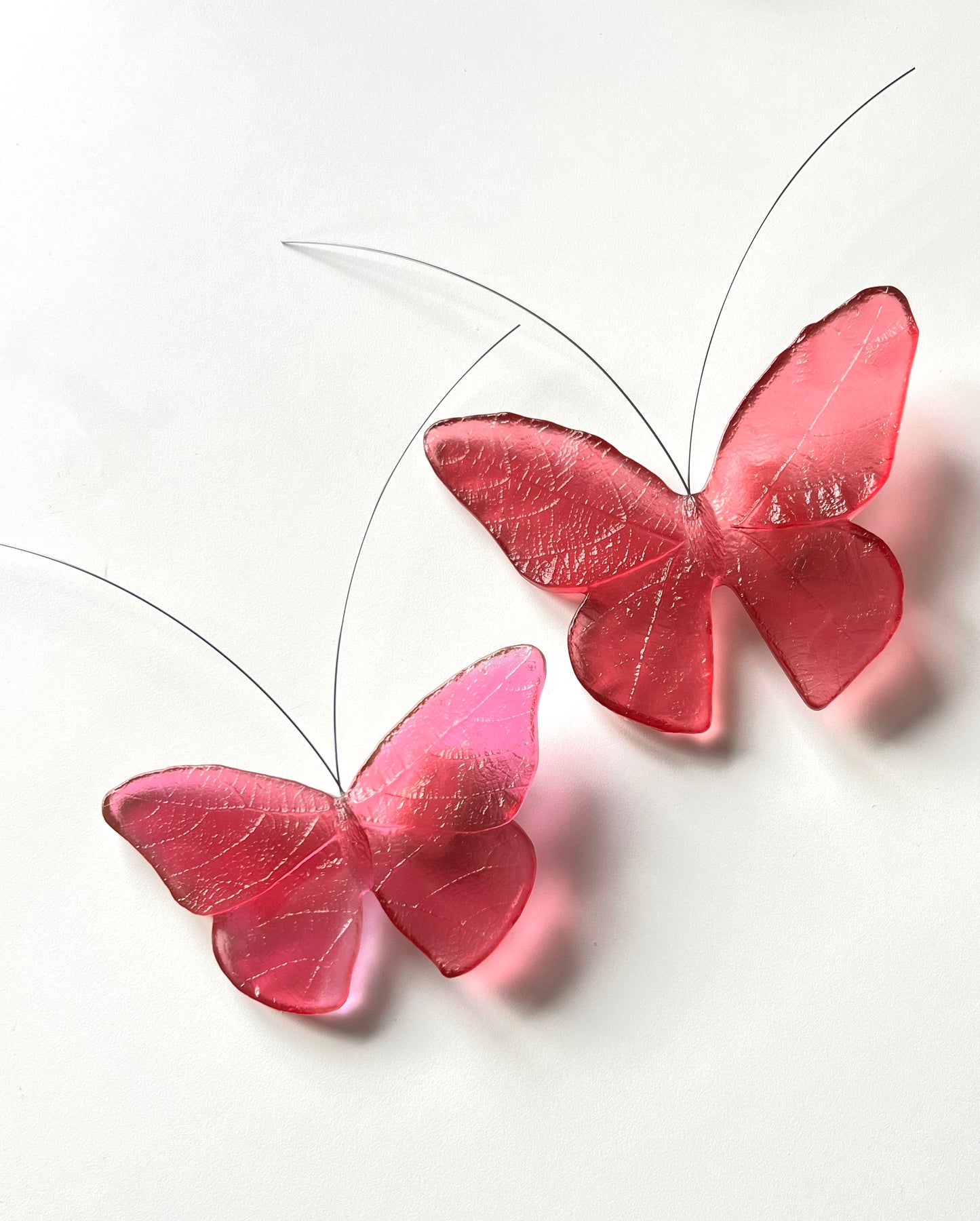 Glass Red Admiral / Kahukura Butterfly - Gold Ruby