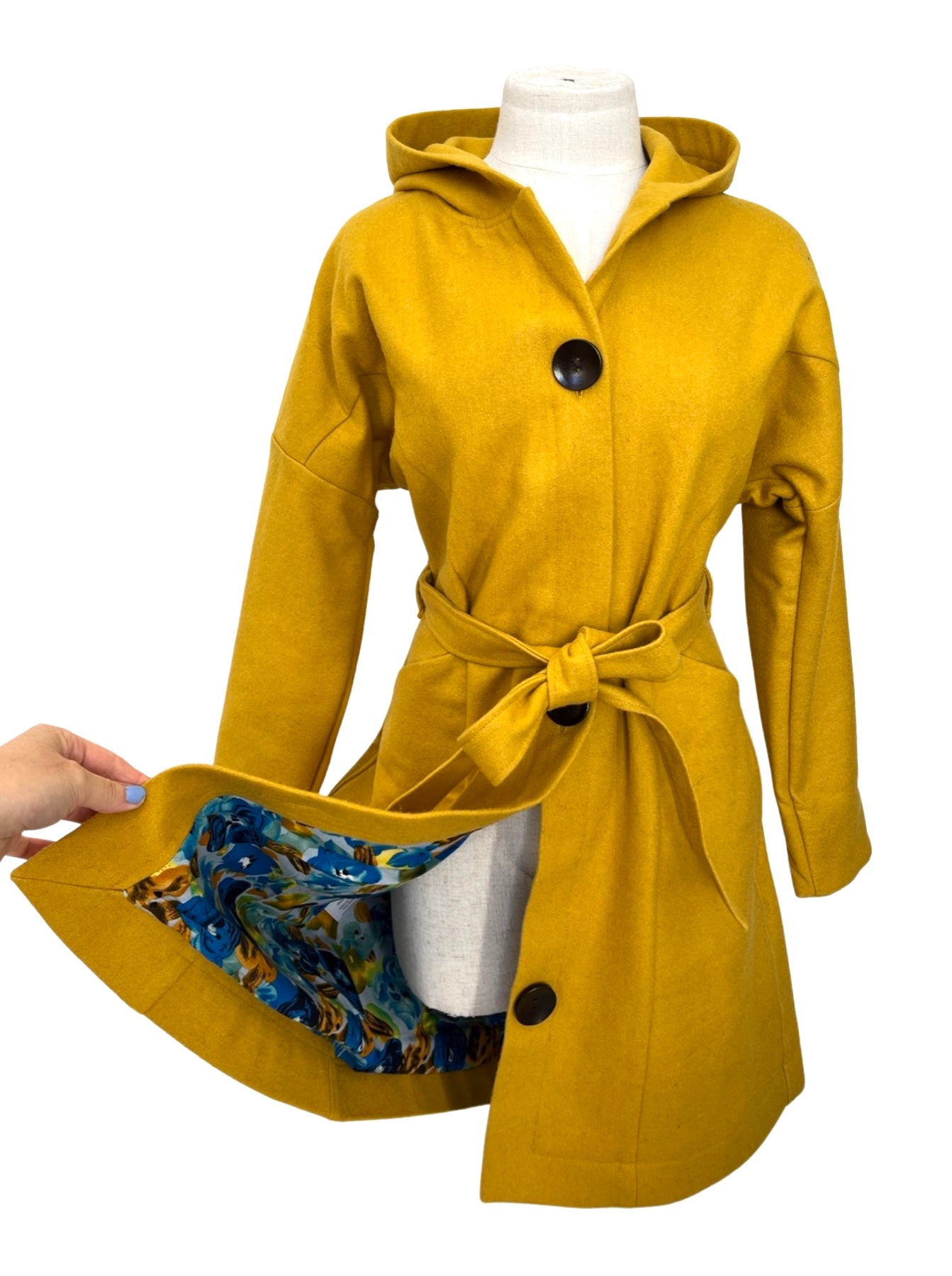 "Tiggy" Wool Blend Coat - Mustard