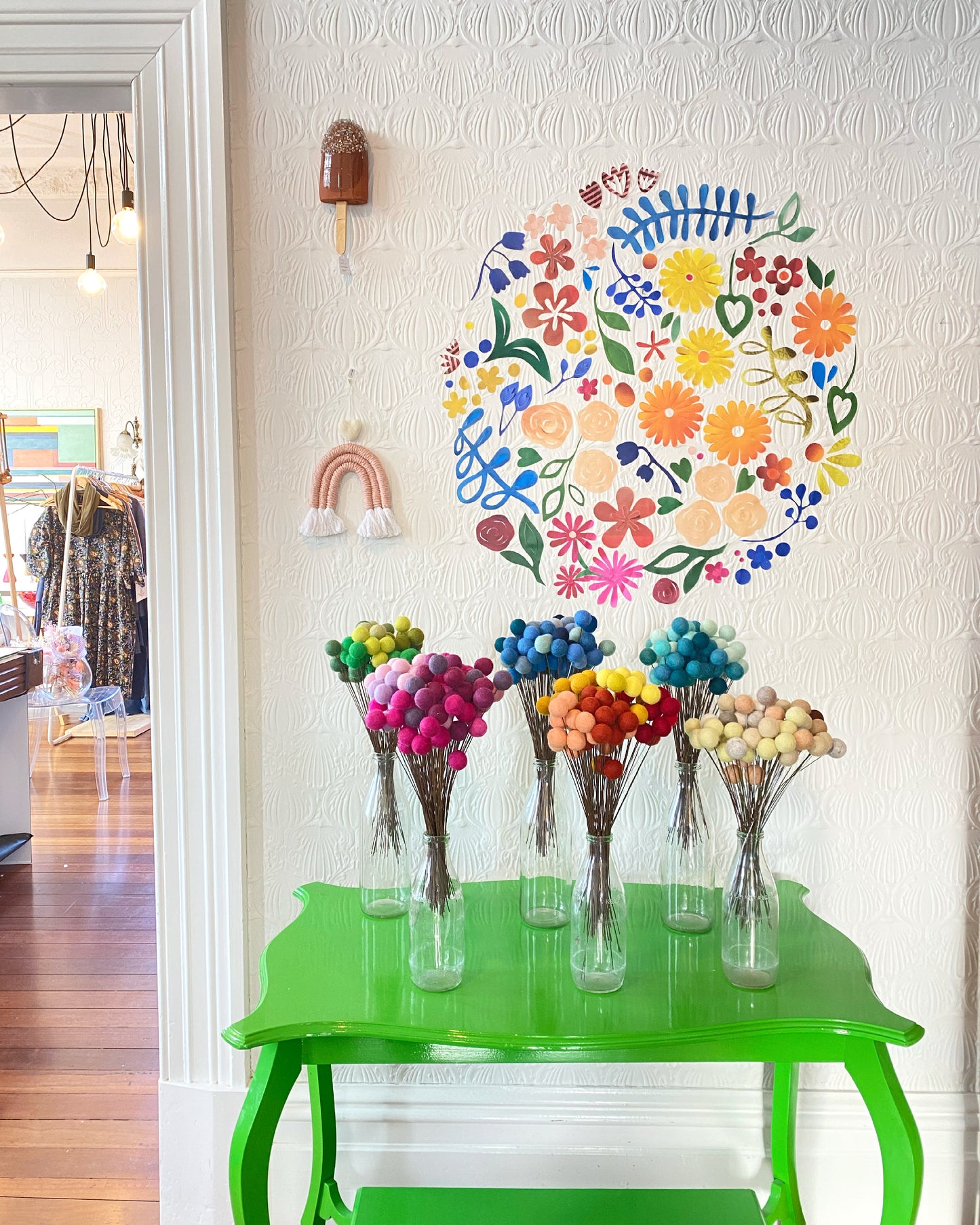 Pom-pom Flowers - Bunch of 5