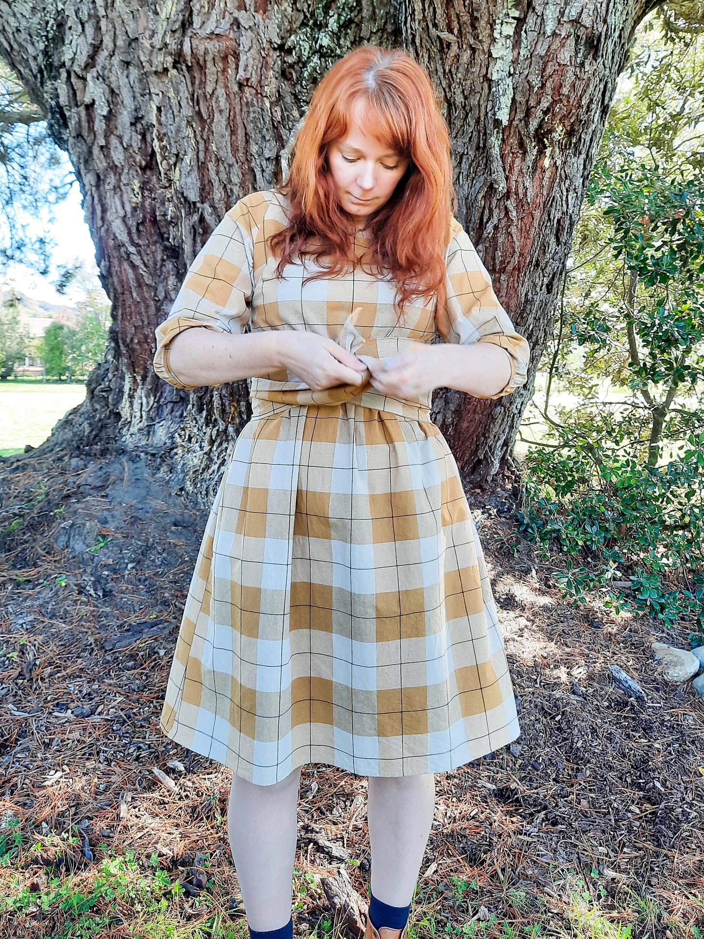 Long Sleeve Mollie Dress - Rust