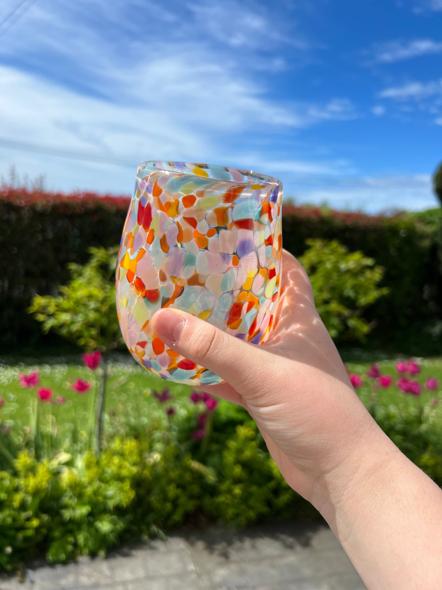 Handblown Glass Tumbler - Water Lily