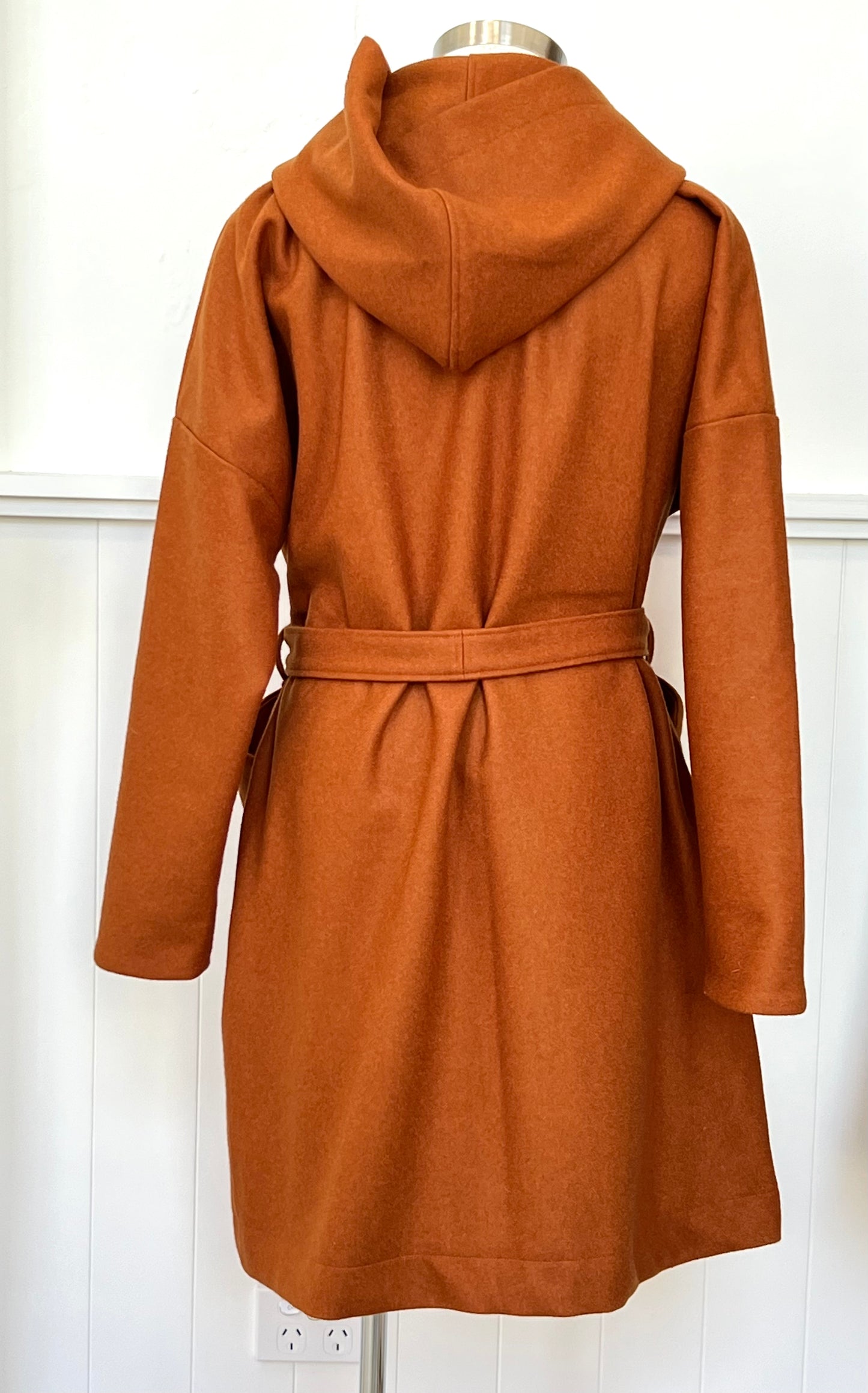 "Tiggy" Wool Blend Coat - Burnt Orange