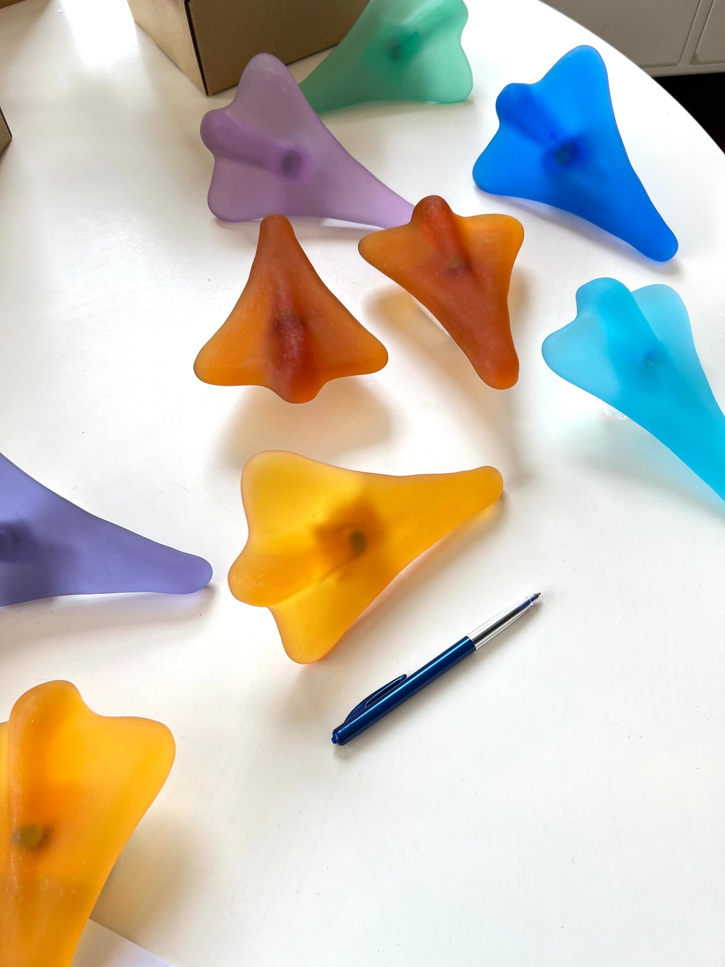 "Jumbo Jetplane" in Glass - Orange