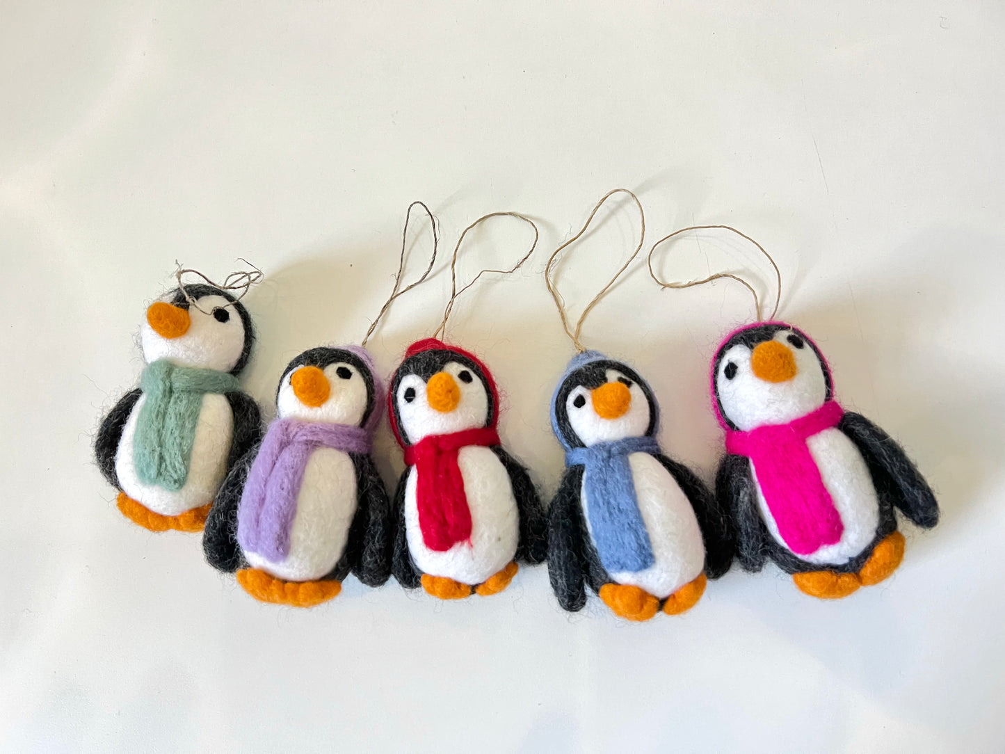 Felted Wool Penguin - Purple