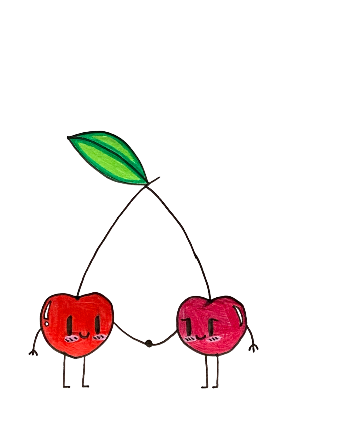 'Couple of Cheeries' - Illustrated Card by Jemimadidit