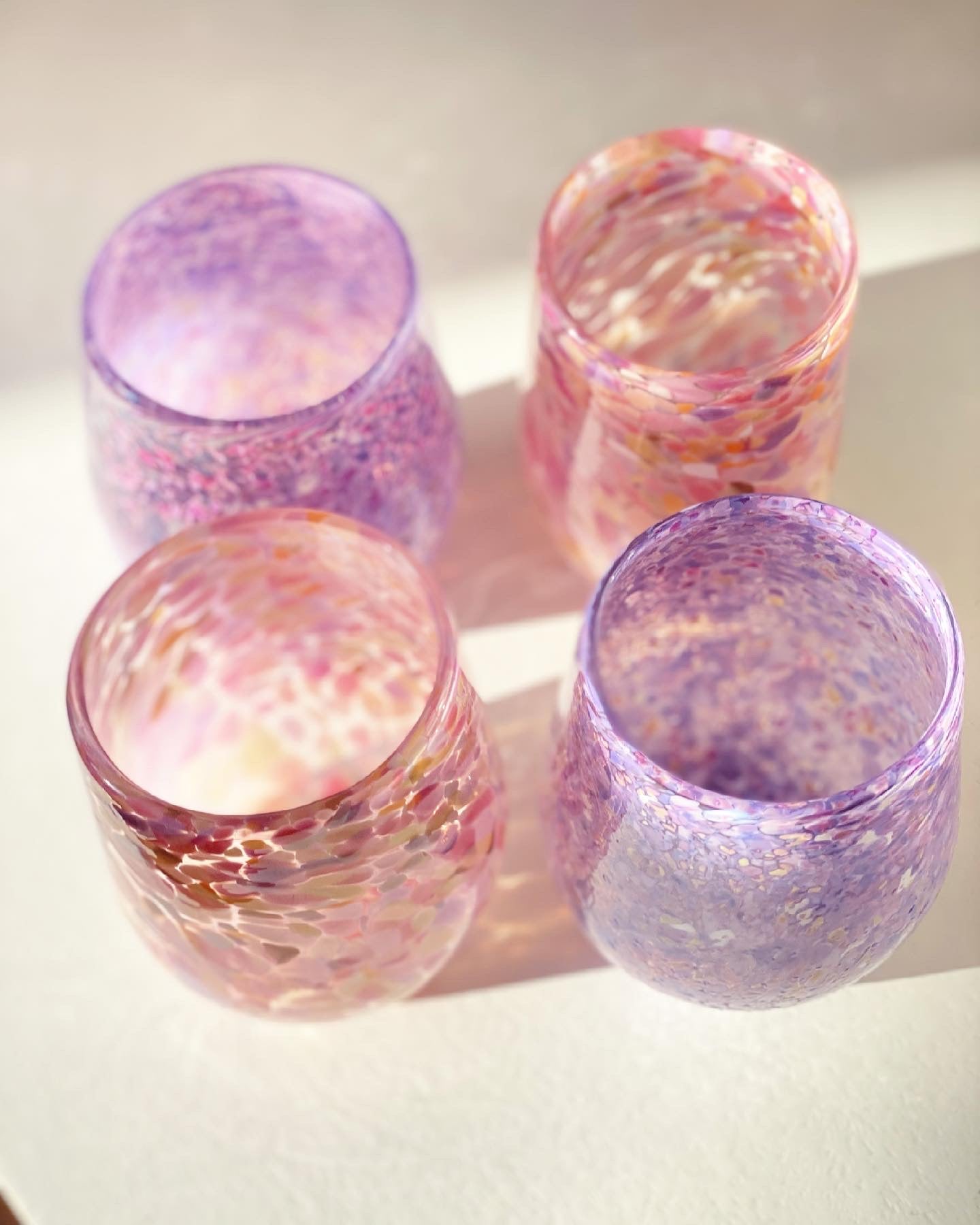Handblown Glass Tumbler - Coral