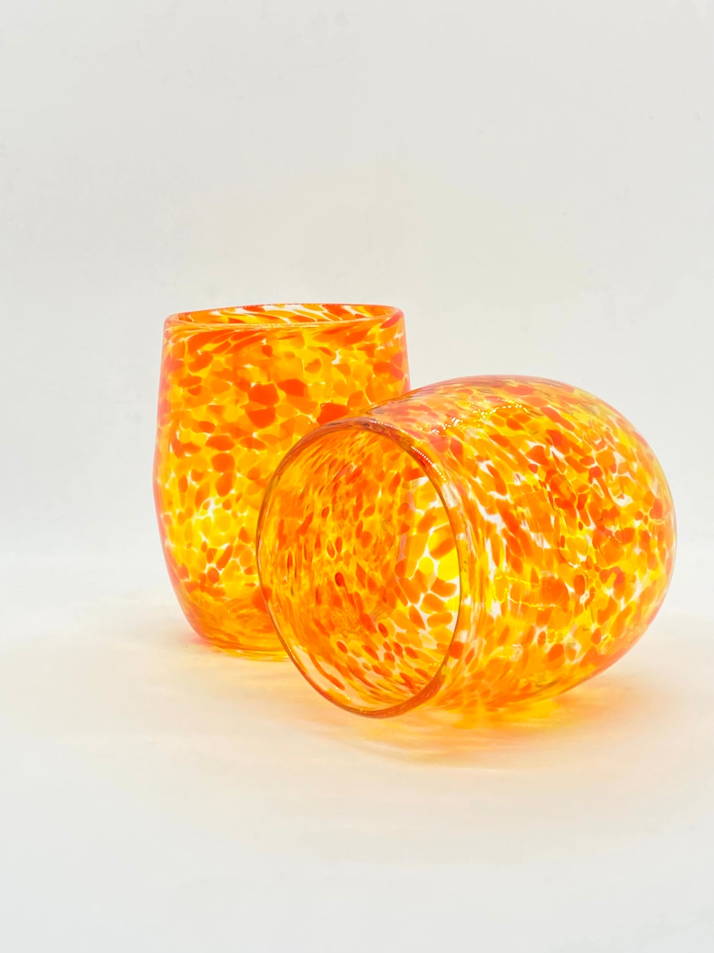 Handblown Glass Tumbler - Oranges & Lemons
