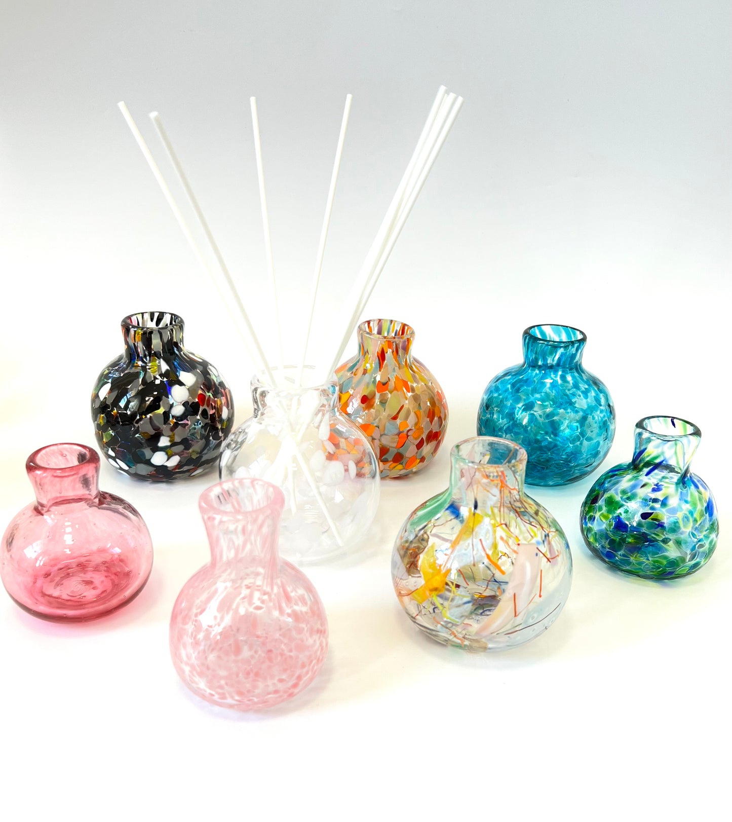 Handblown Glass Diffuser/Vase - Ocean Blue