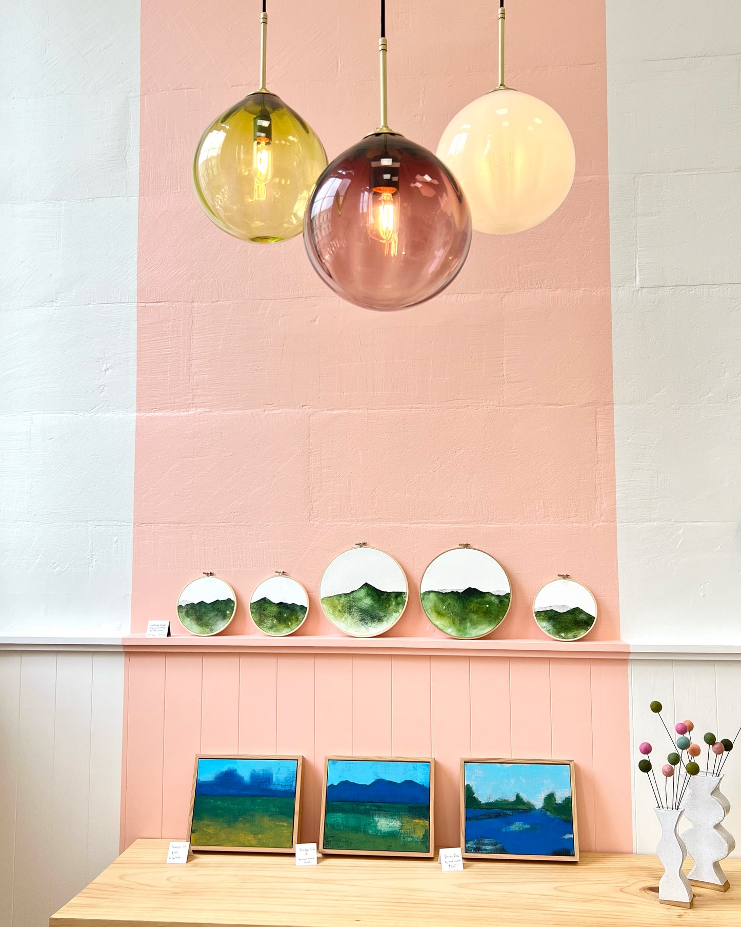 Triple 'Dodici' Pendant Light + Ceiling Rose - made to order