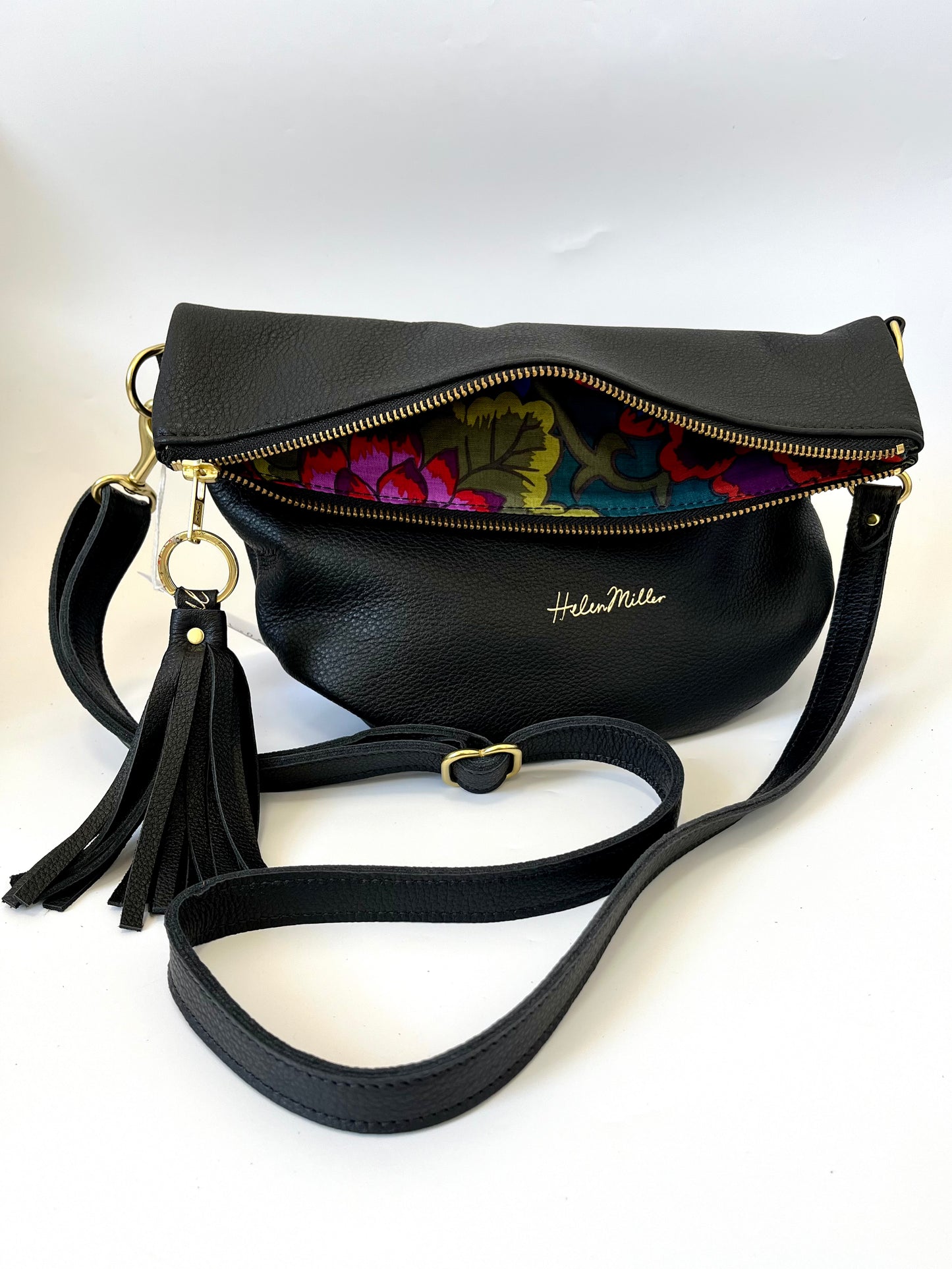 Mini Slouch - Black Leather