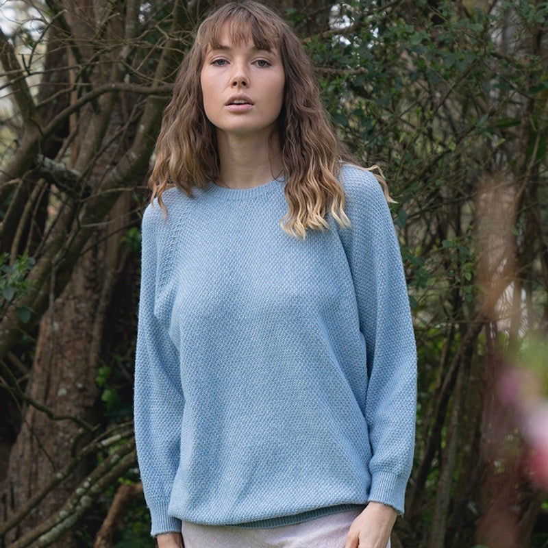 "Penny" Textured Jumper - Sky