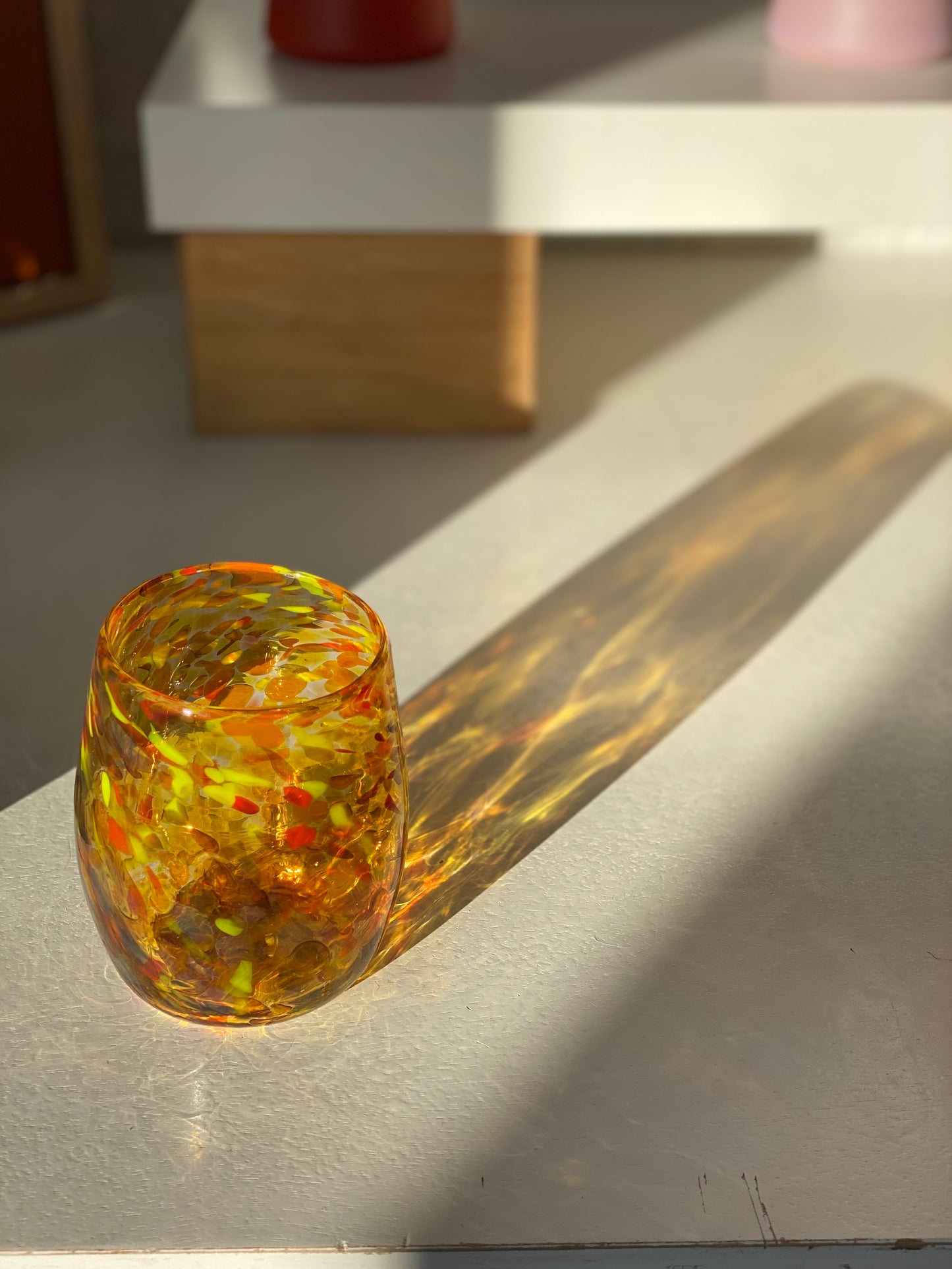 Handblown Glass Tumbler - Oranges & Lemons