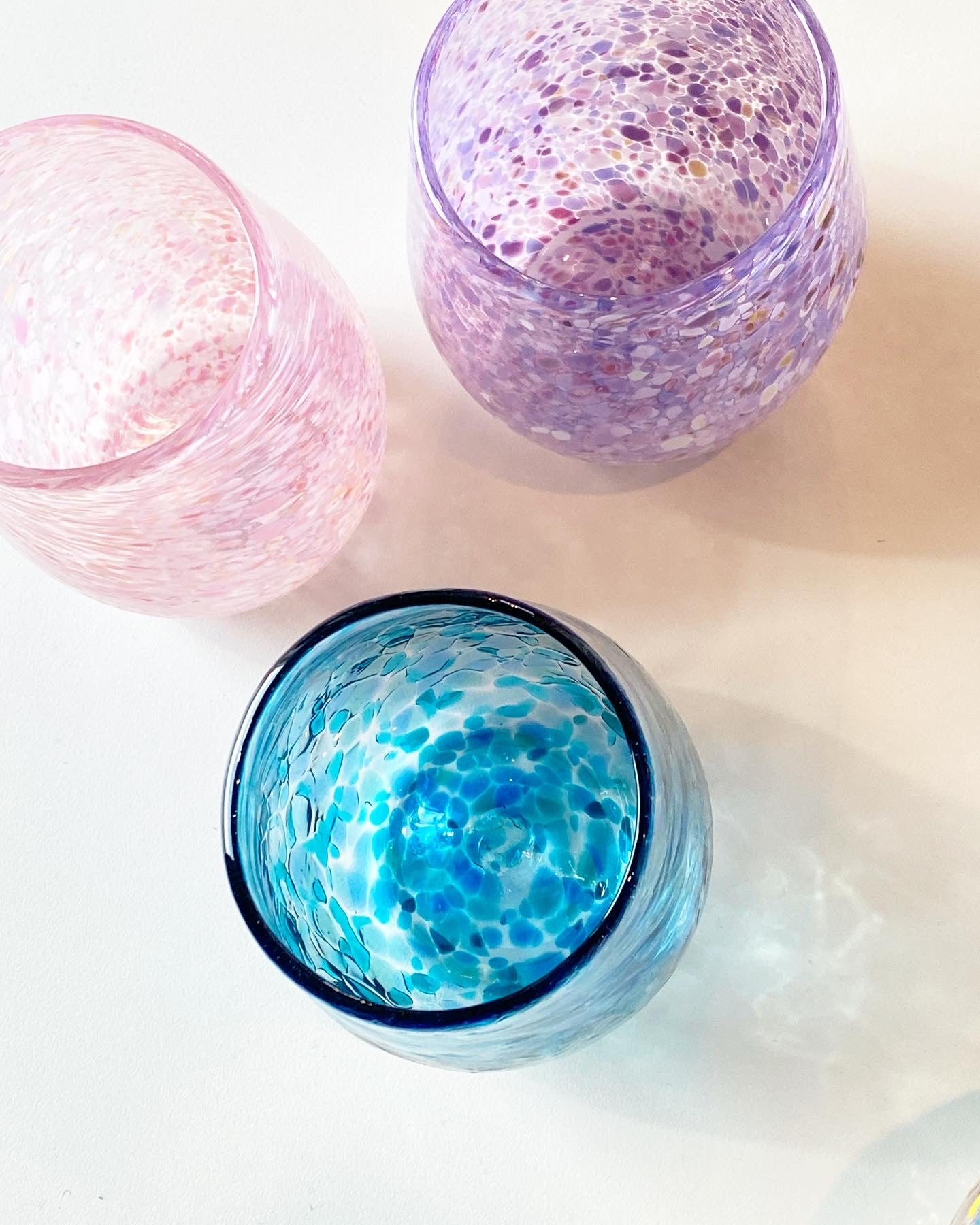 Handblown Glass Tumbler - Ocean Blue