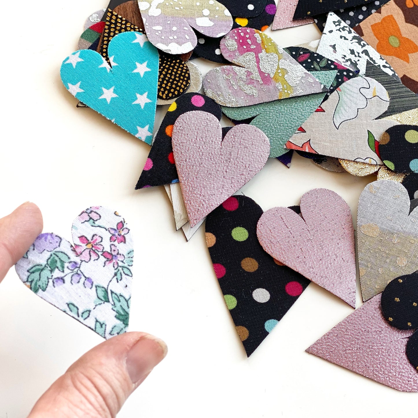 Fabric Heart Magnets