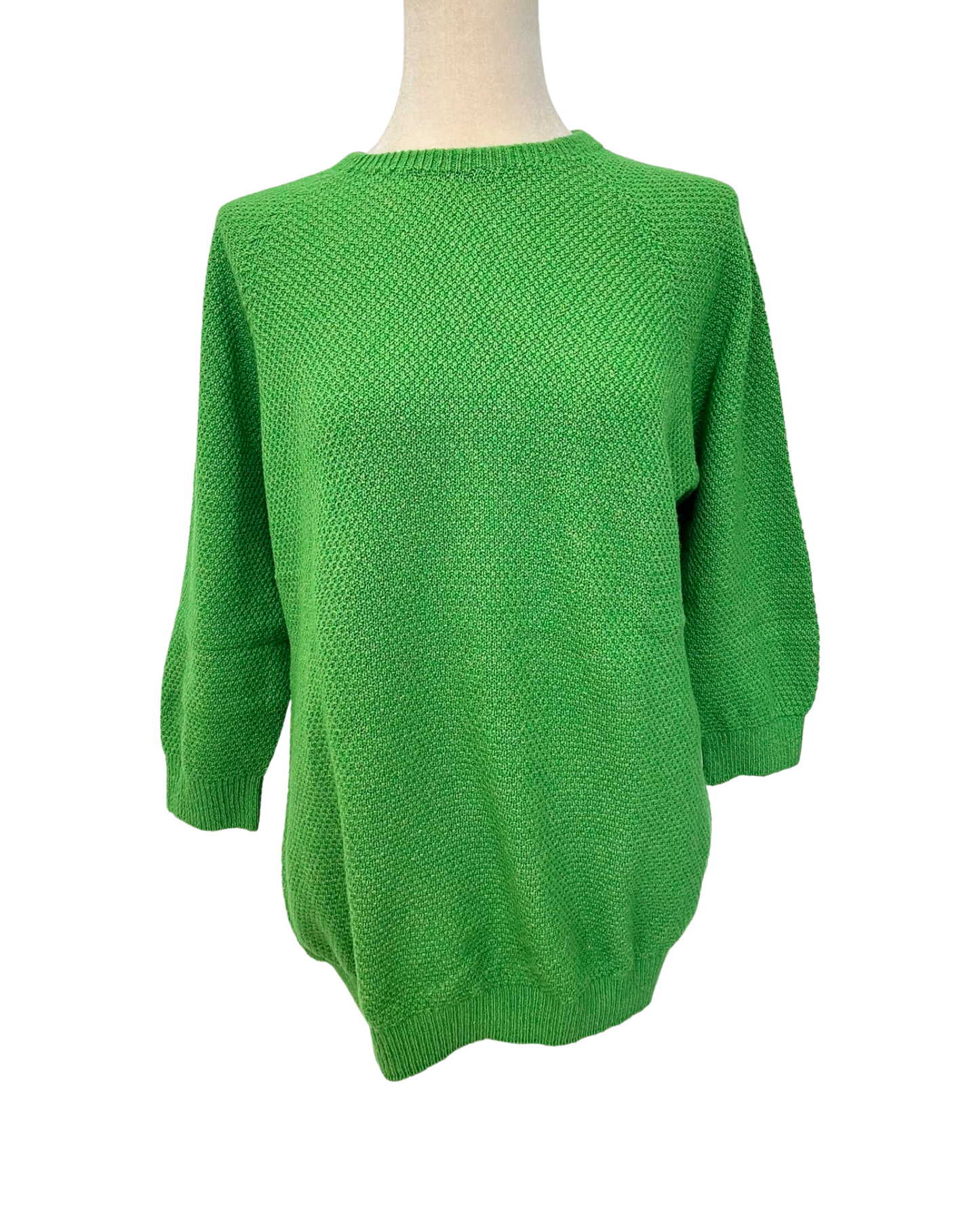 "Penny" Textured Jumper - Kelly Green