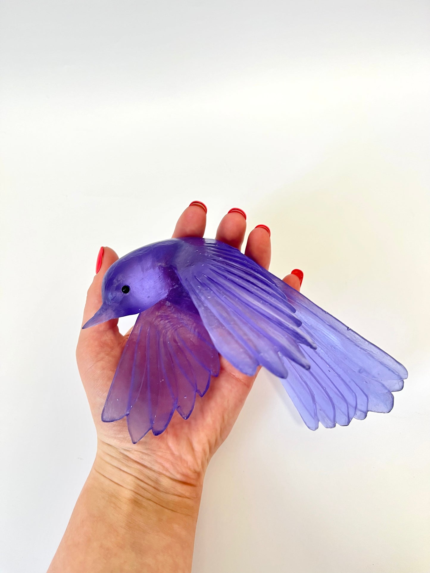 Fantail / Pīwakawaka #2 (Wings Down) - Hyacinth