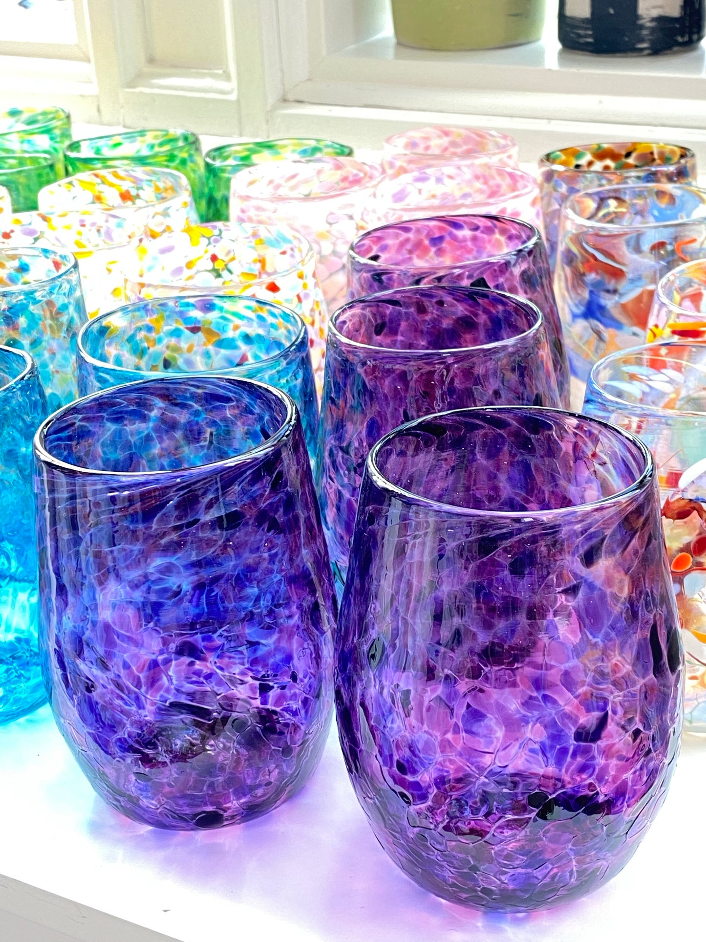 Handblown Glass Tumbler - Violet