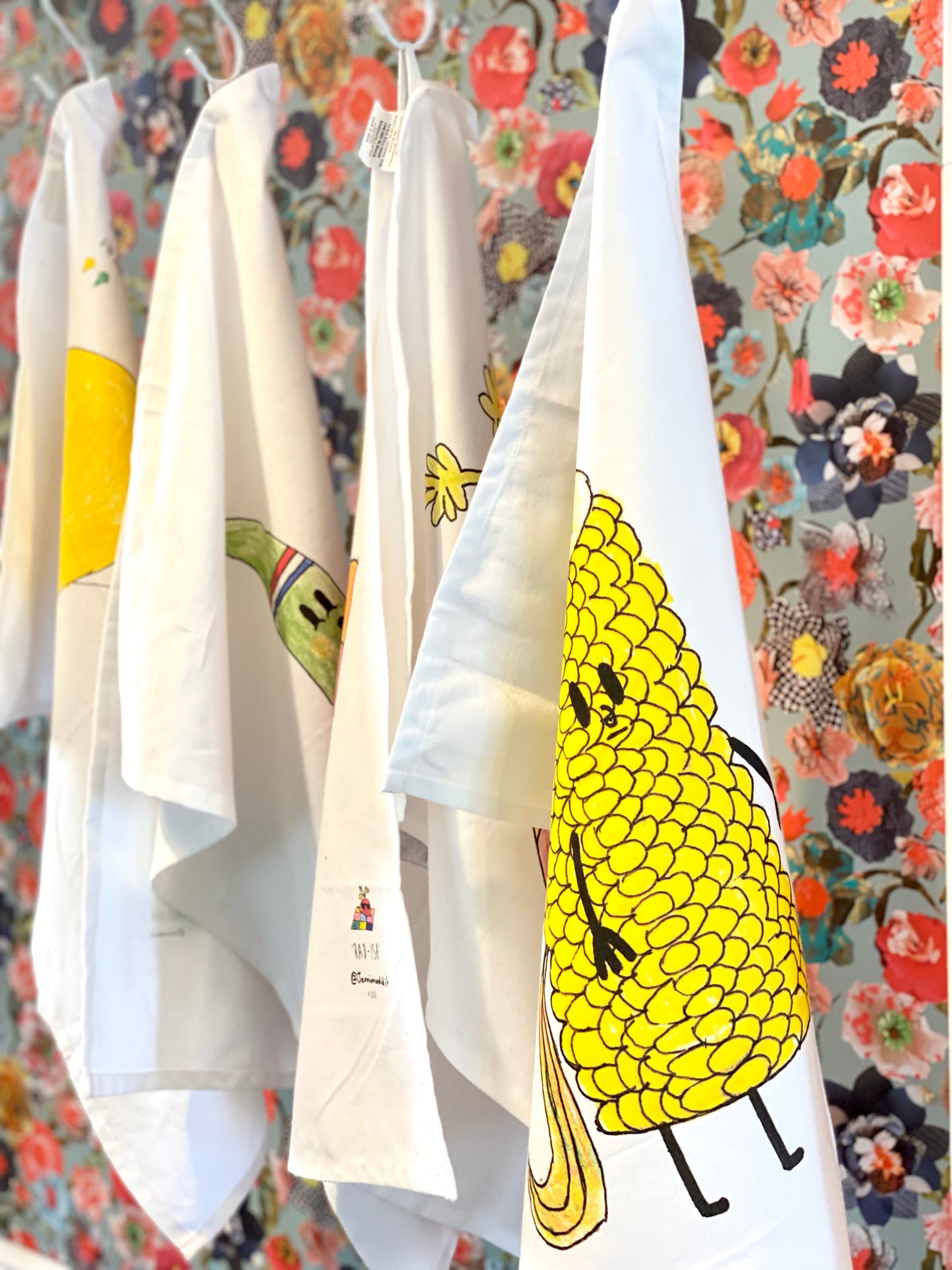 Uni-Corn - Illustrated Cotton Tea towel by Jemimadidit