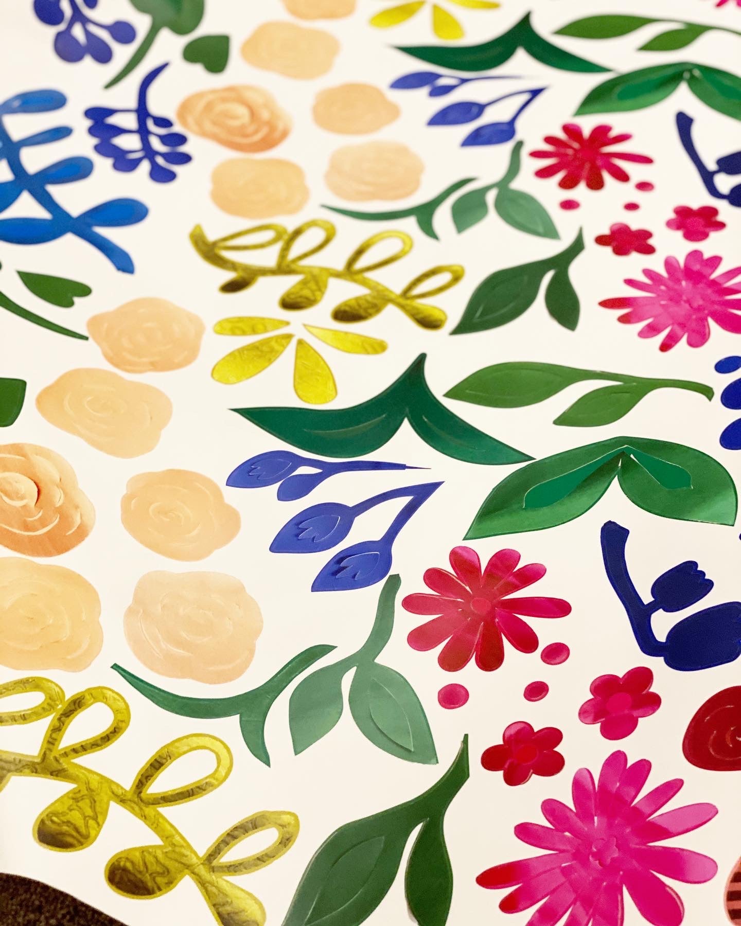 Restickable Floral installation