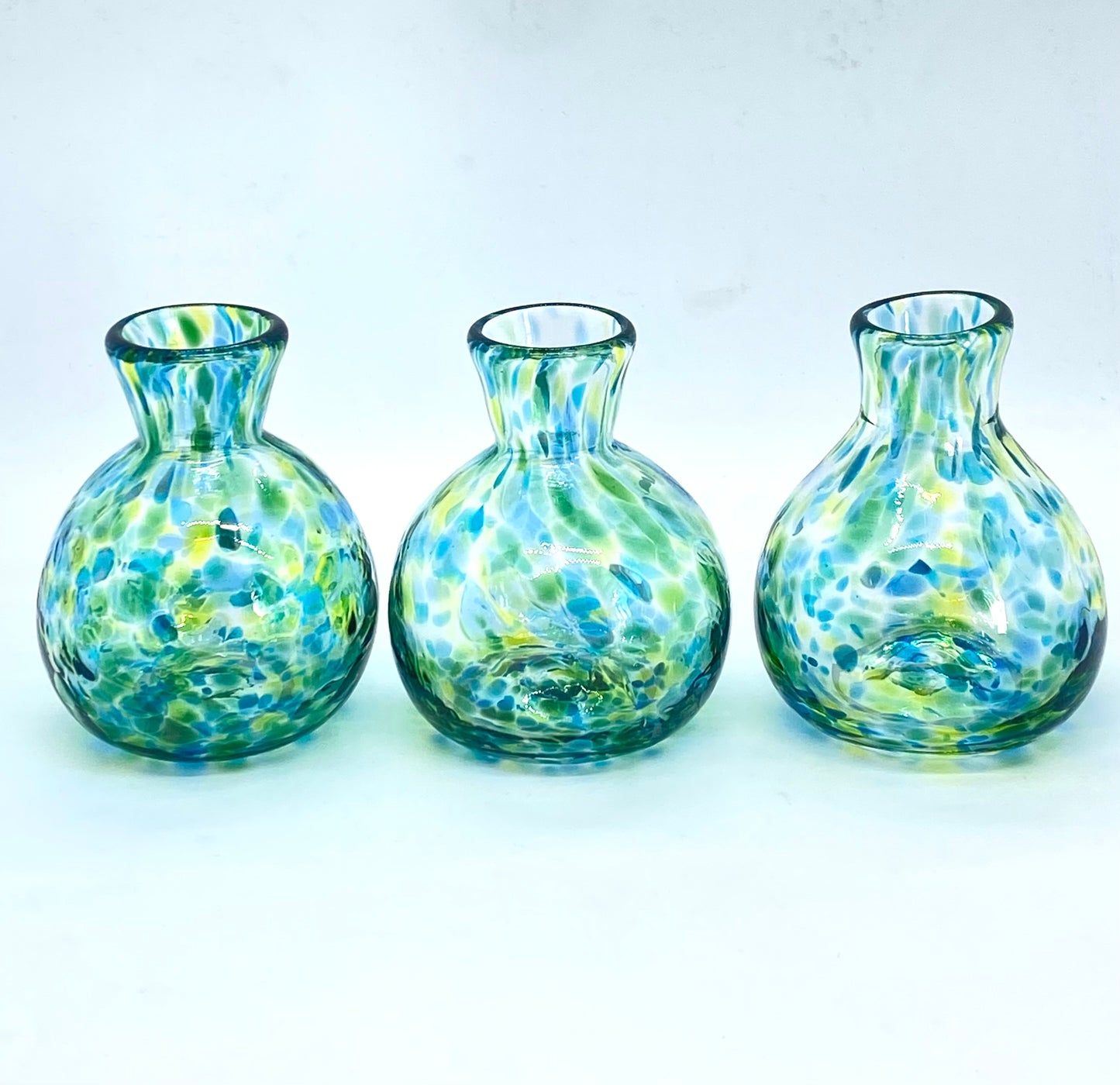 Handblown Glass Diffuser/Vase - Teal/Blue Green with 2cm Opening