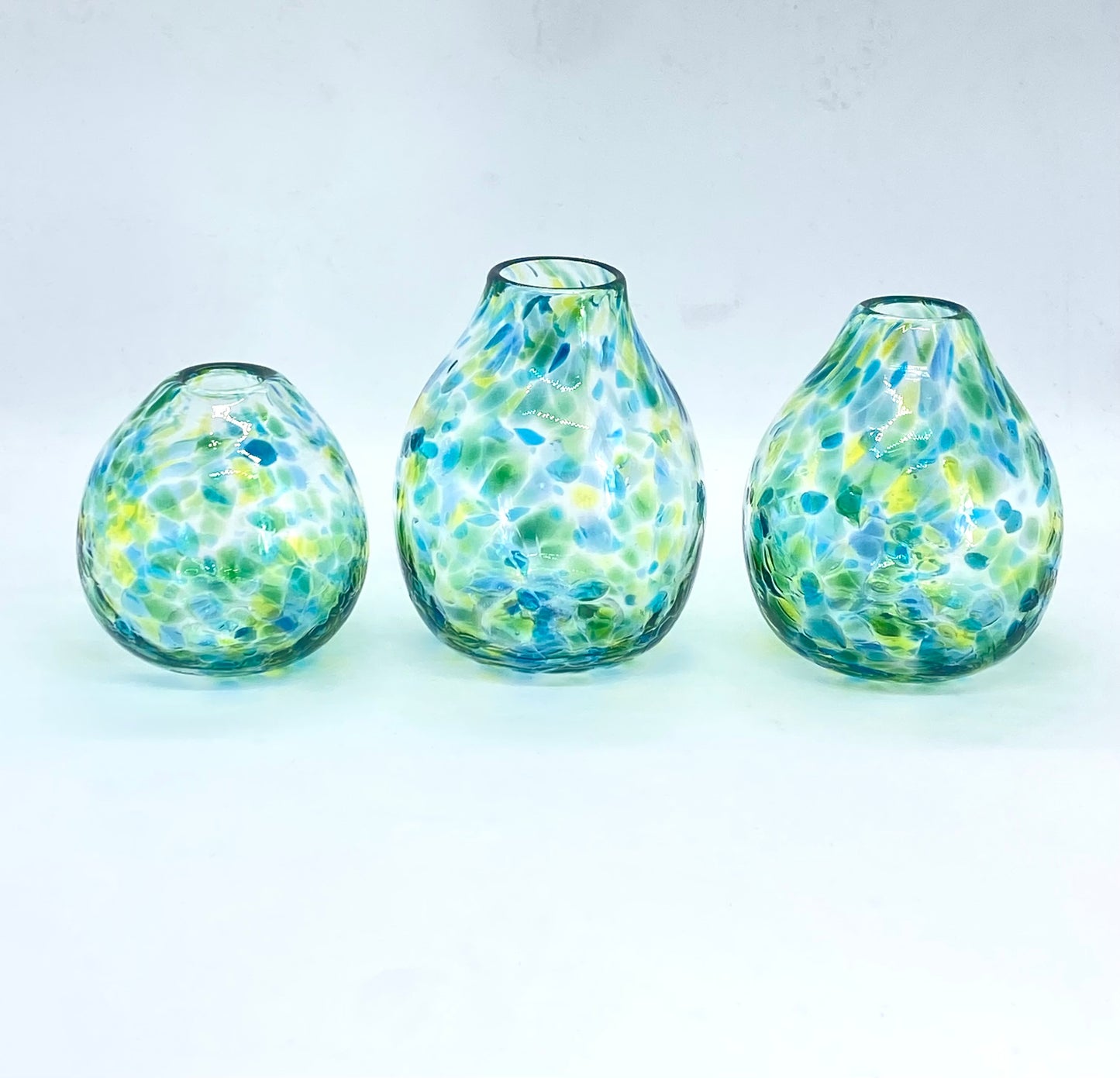 Handblown Glass Diffuser/Vase - Teal/Blue Green with 2cm Opening