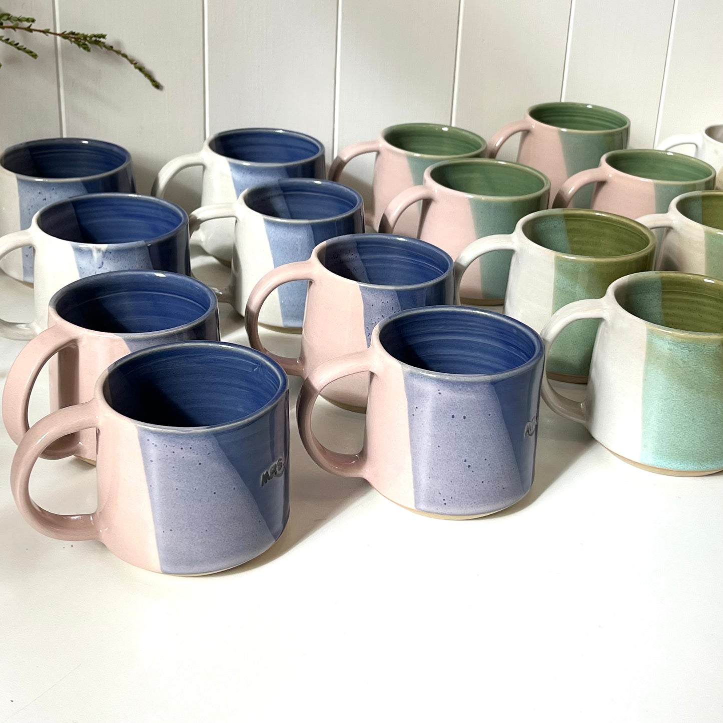 Ceramic "Mrs." Mug - Green