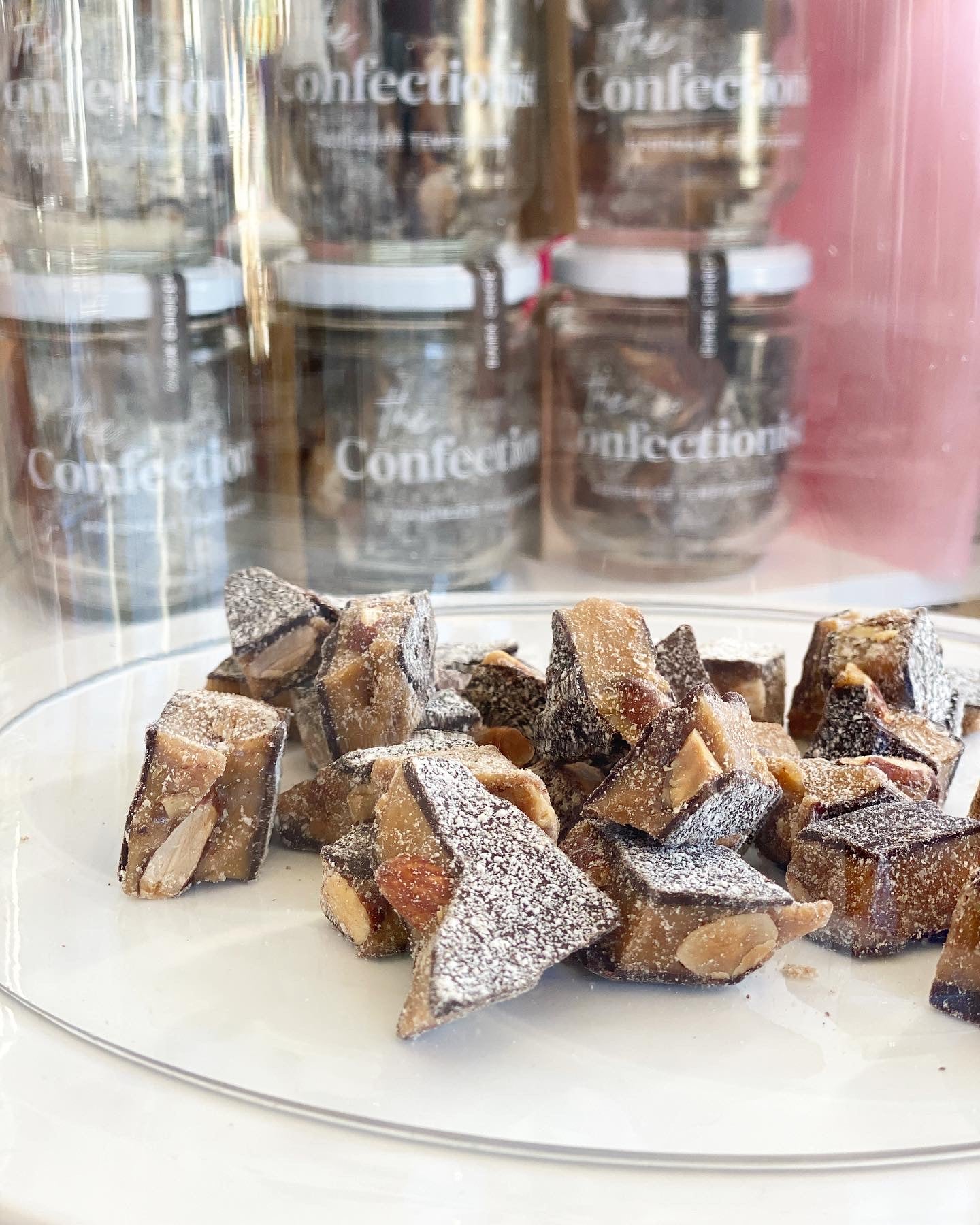 Dark Chocolate Almond Toffee - Jar, 85g