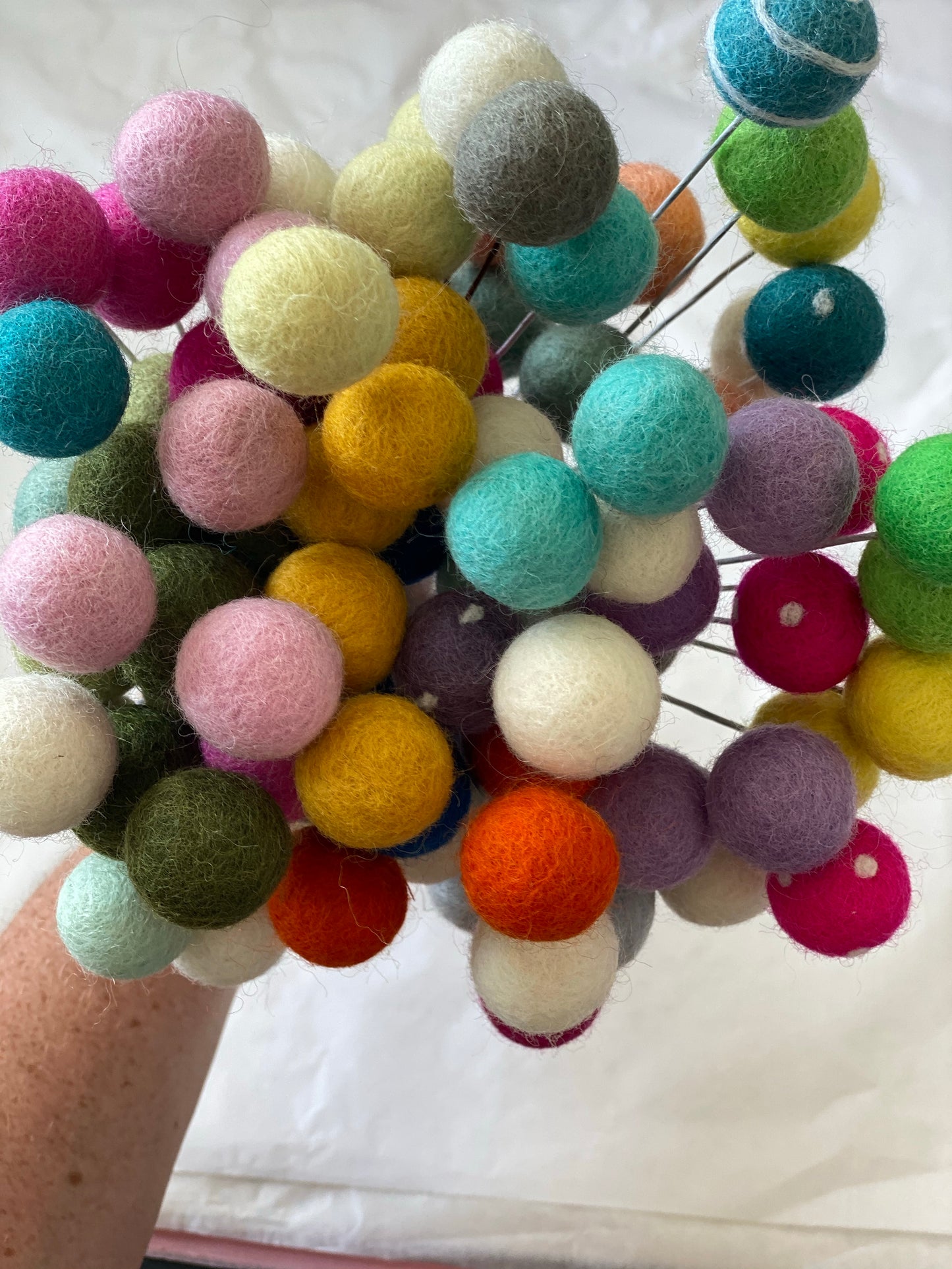 Pom-pom Flowers - Bunch of 15